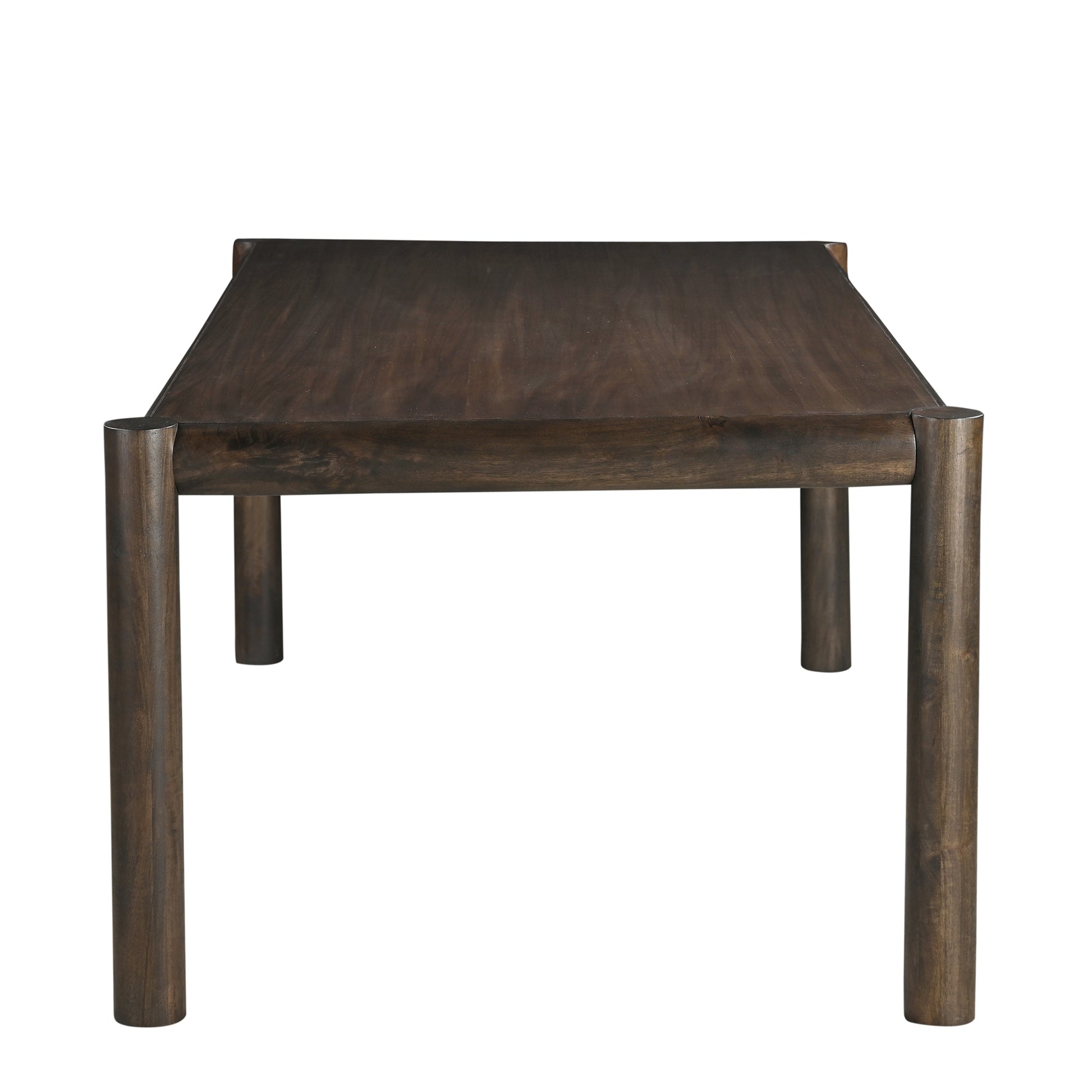 Advik Celest 7-Piece Mango Wood Dining Set - Brown Faux Leather-DECOROLALA