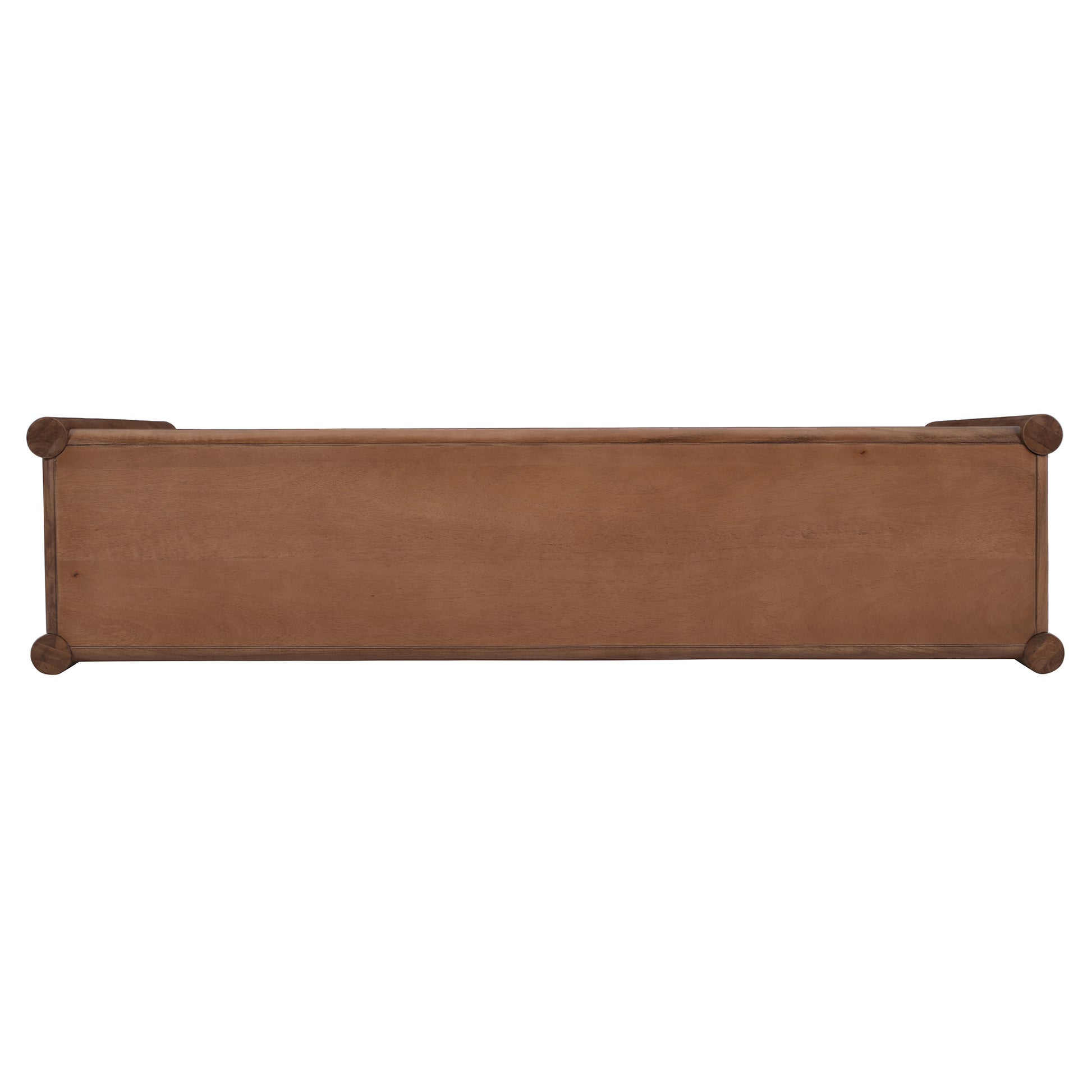 Advik Mango Wood Console Table - Walnut Mid-Century Modern-DECOROLALA