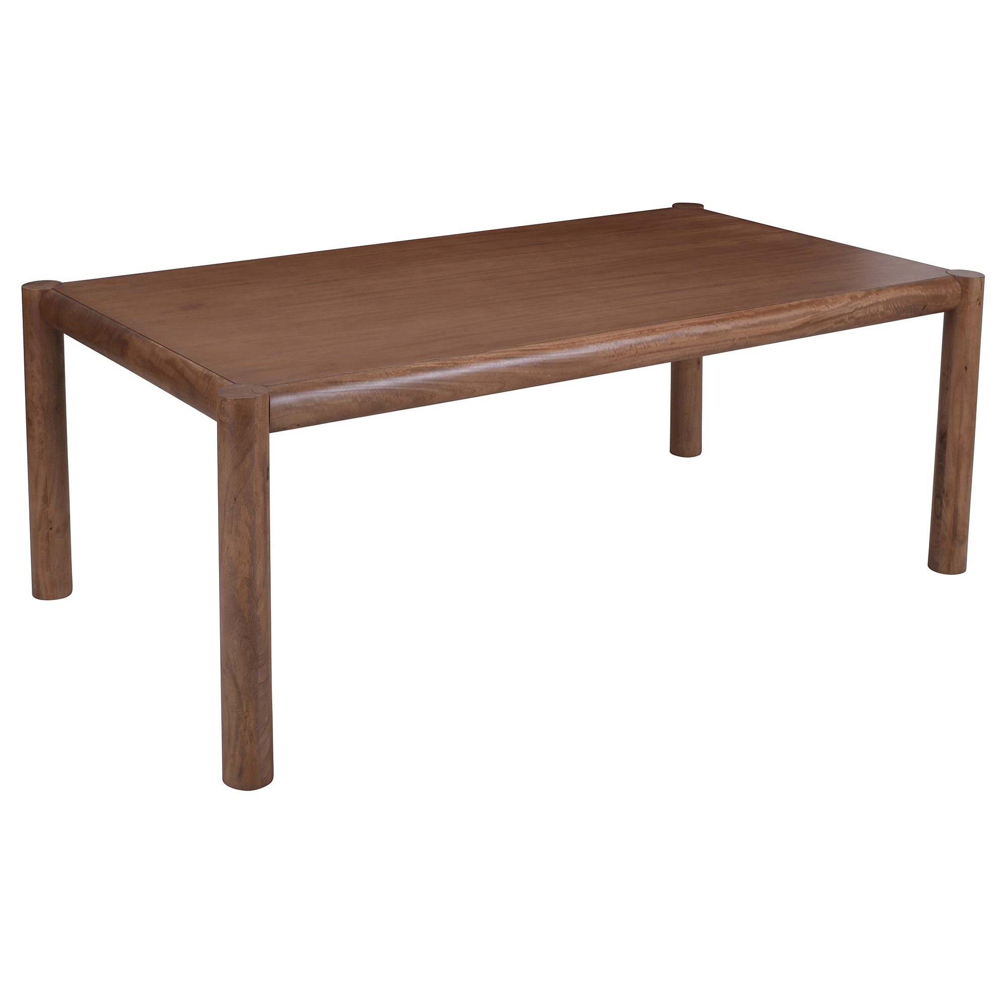 Advik and Brodi 7-Piece Dining Set - Walnut and Charcoal Leather-DECOROLALA