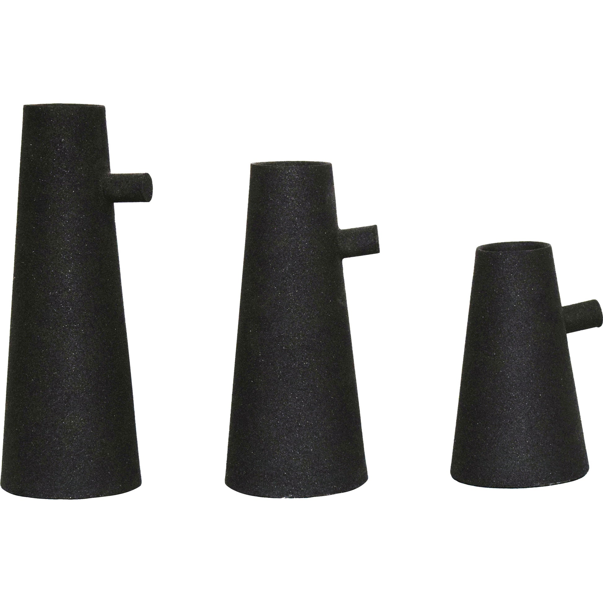 Aflynta Indoor Iron Vase, Matte Black-Vase-DECOROLALA