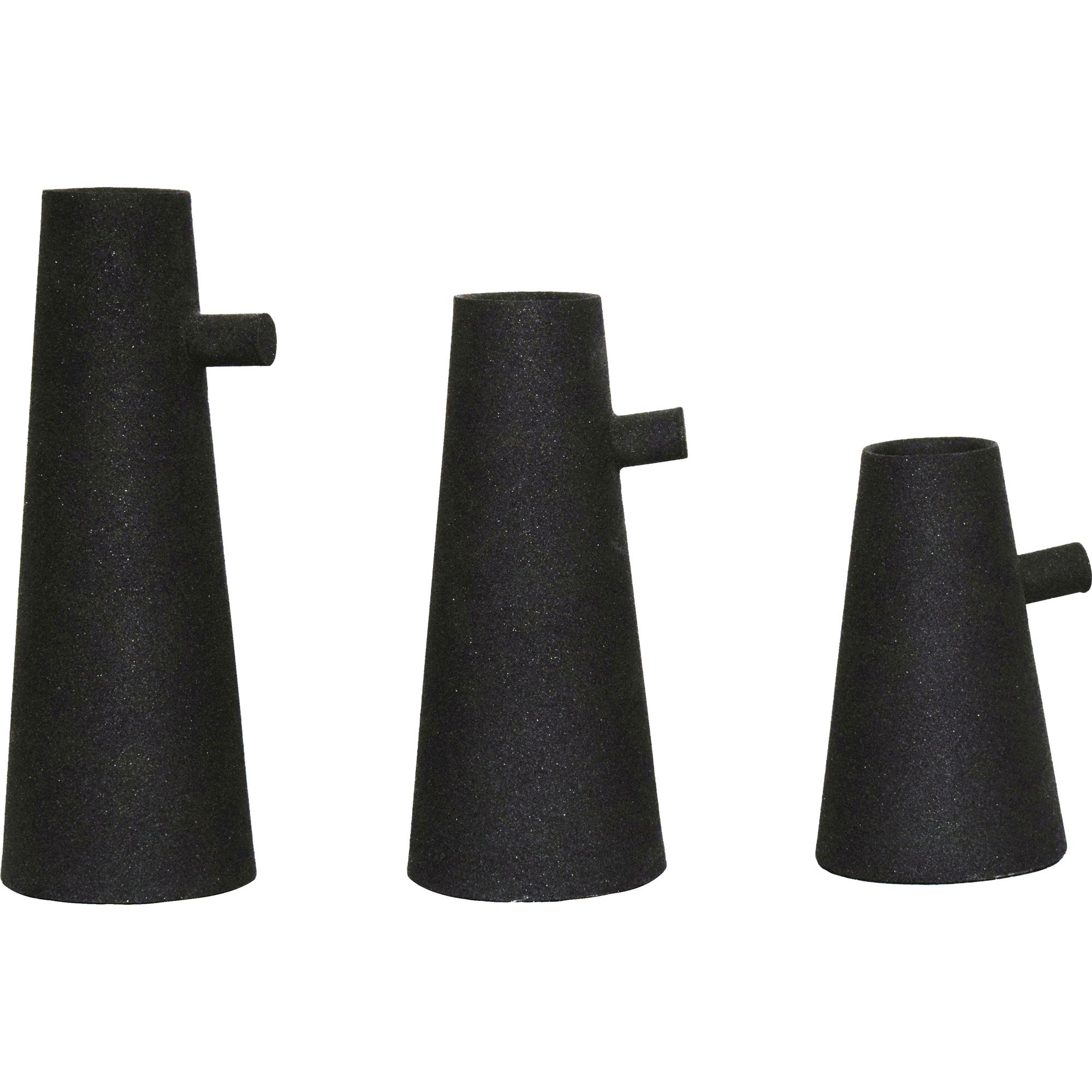 Aflynta Indoor Iron Vase, Matte Black-Vase-DECOROLALA