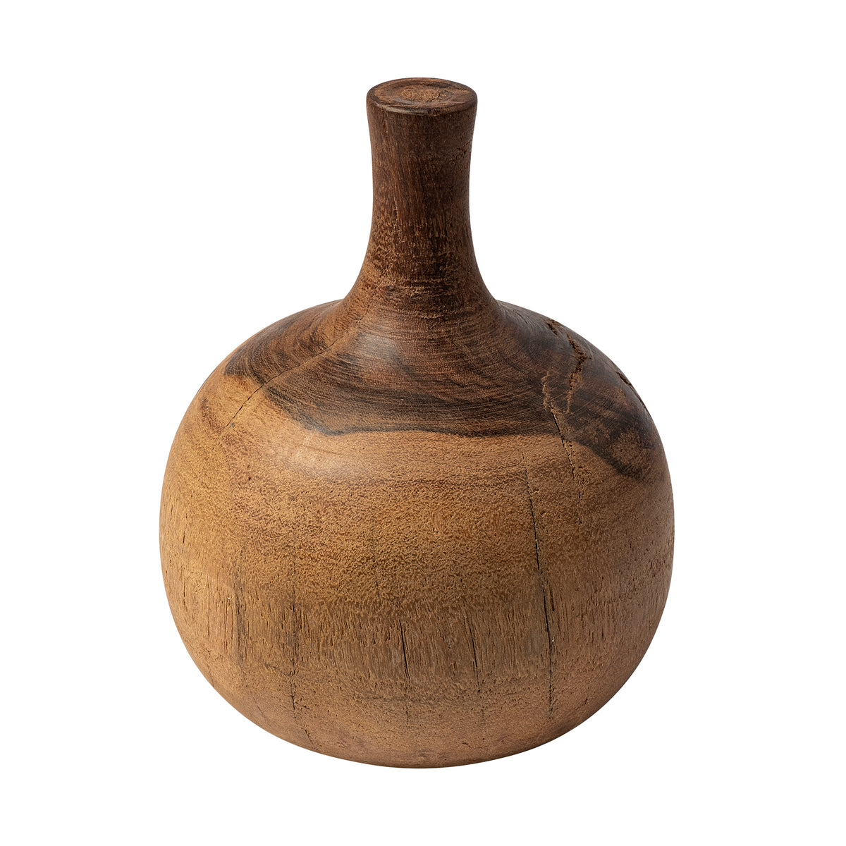 Afra Large Solid Wood Vase Shaped Decorative Object-Objects-DECOROLALA