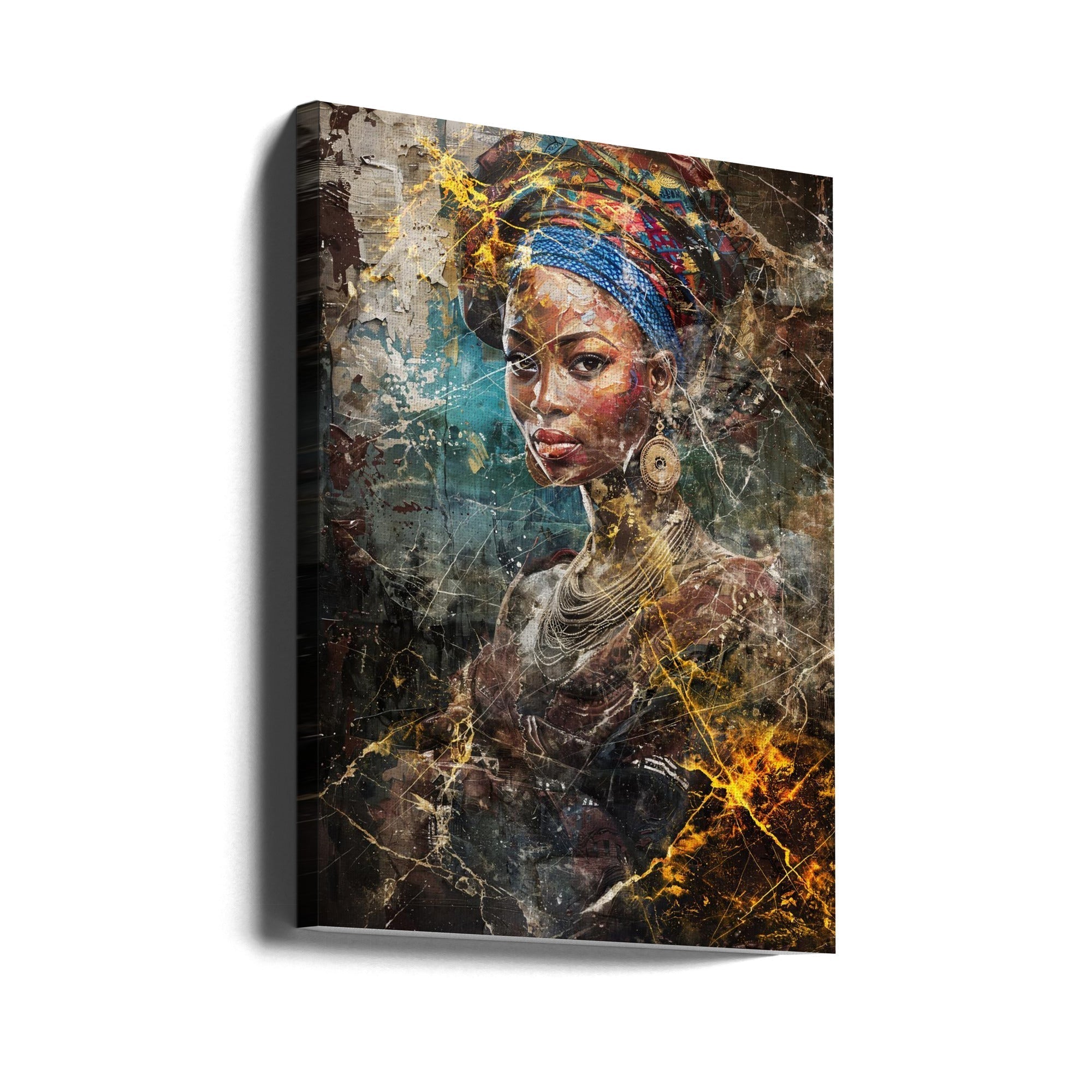 African Art Illustration Wall Art 067-canvas-DECOROLALA