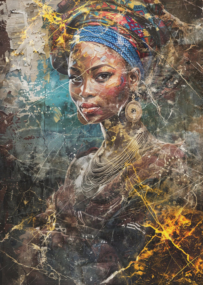 African Art Illustration Wallart 067-canvas-DECOROLALA