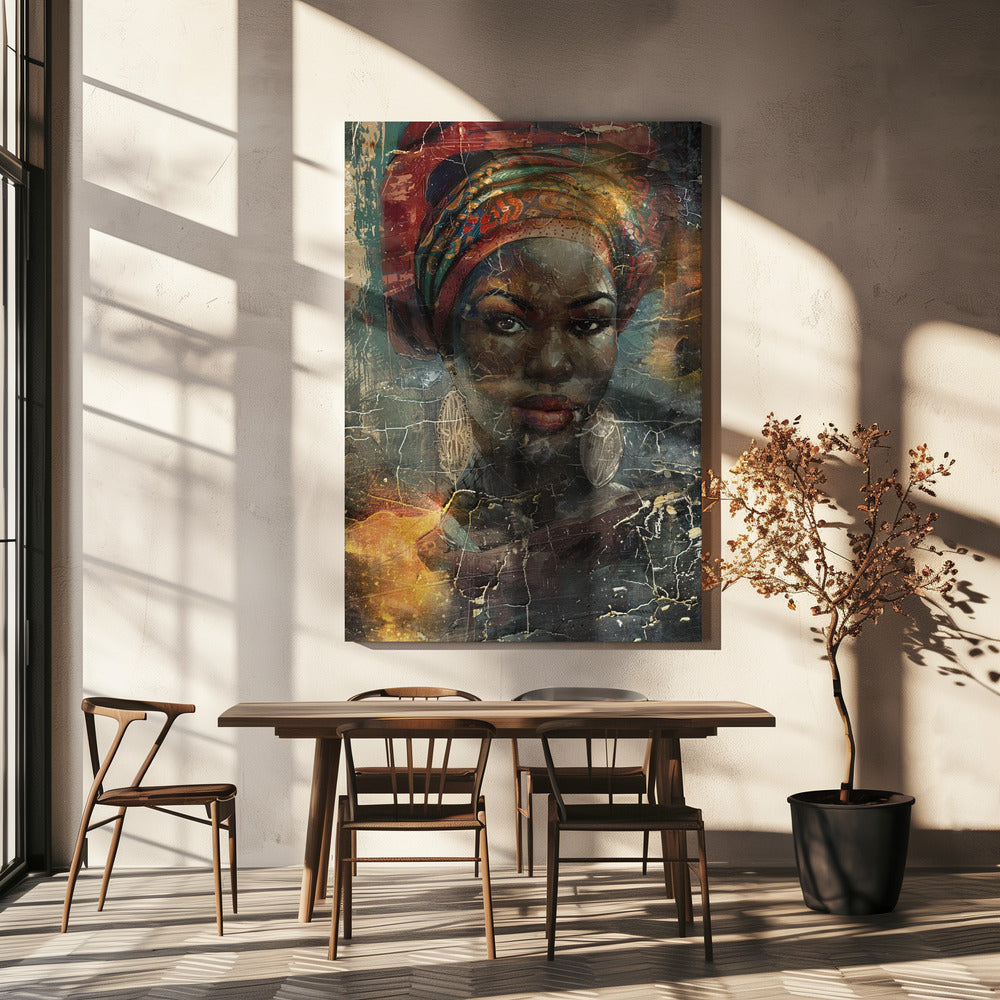 African Art Illustration Wallart 068-canvas-DECOROLALA