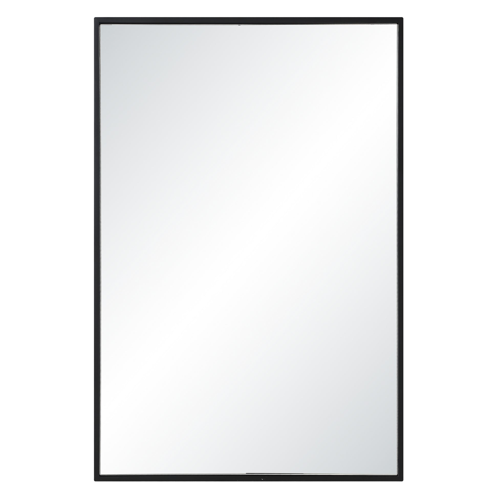 Agata 36" H x 24" W Wall Mirror, Black-Mirror-DECOROLALA