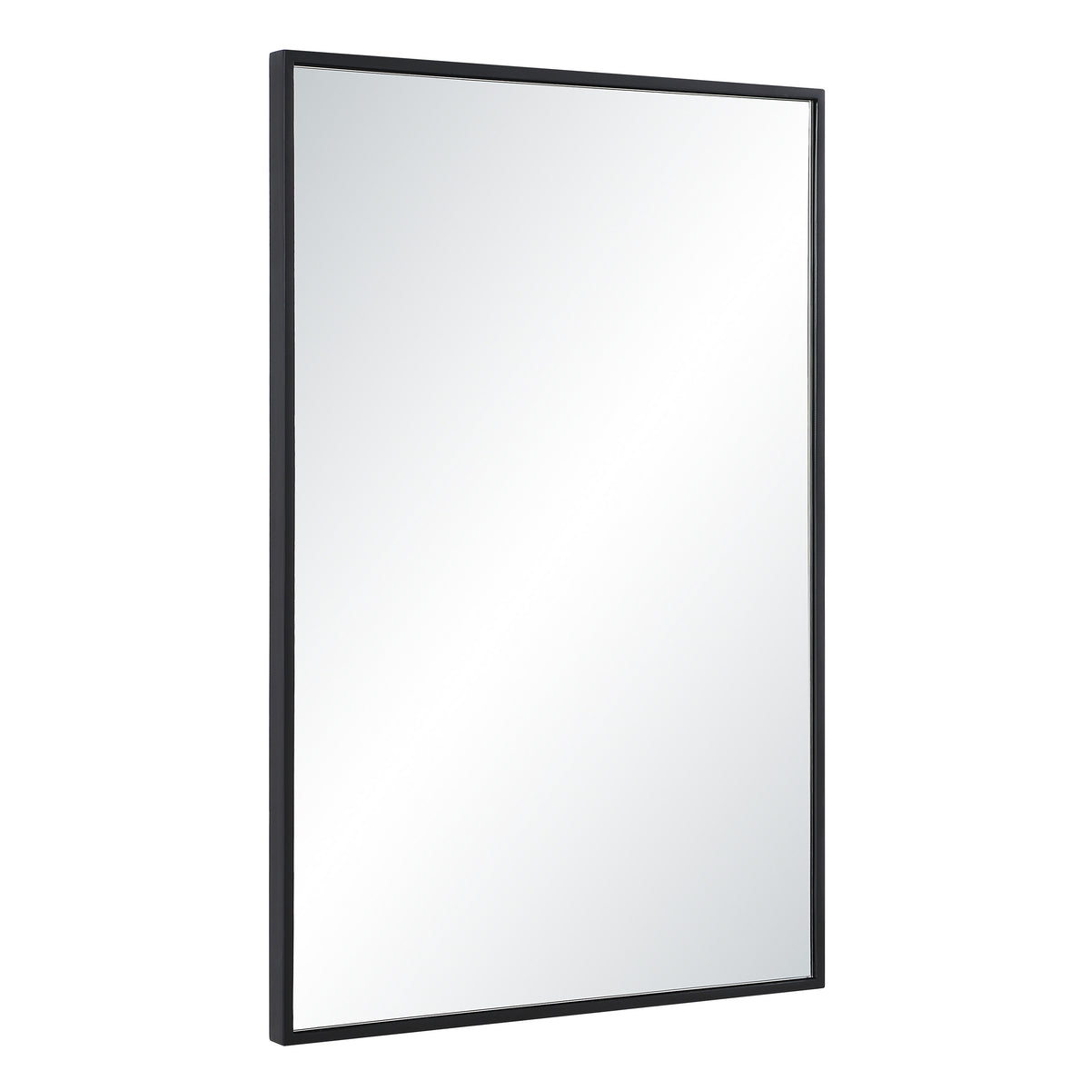 Agata 36" H x 24" W Wall Mirror, Black-Mirrors-DECOROLALA