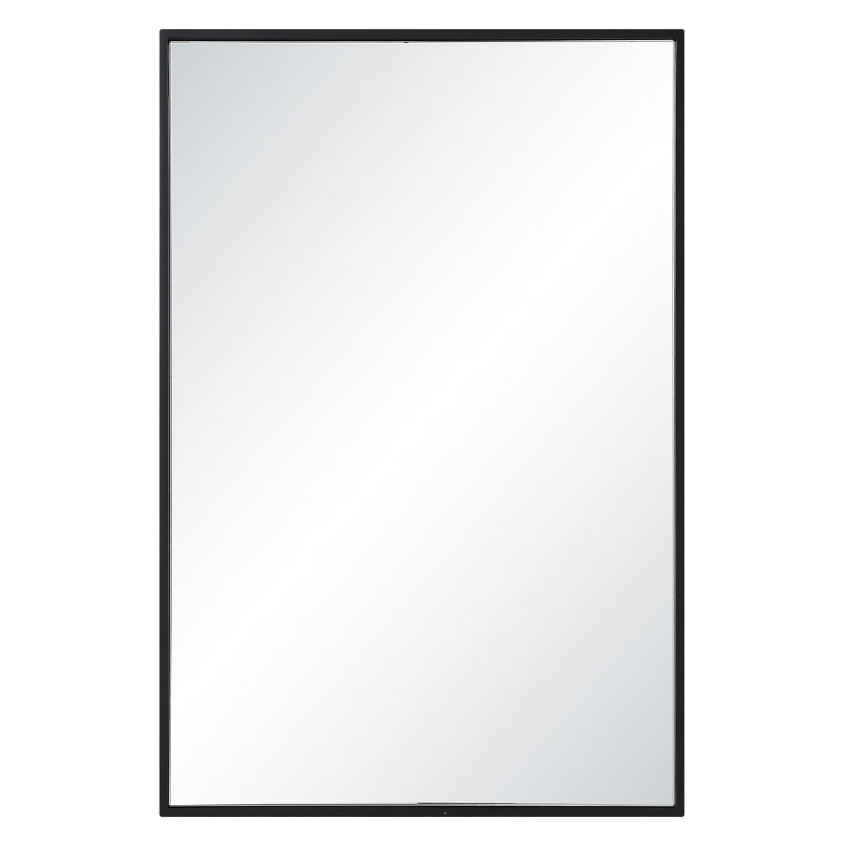 Agata 36" H x 24" W Wall Mirror, Black-Mirrors-DECOROLALA