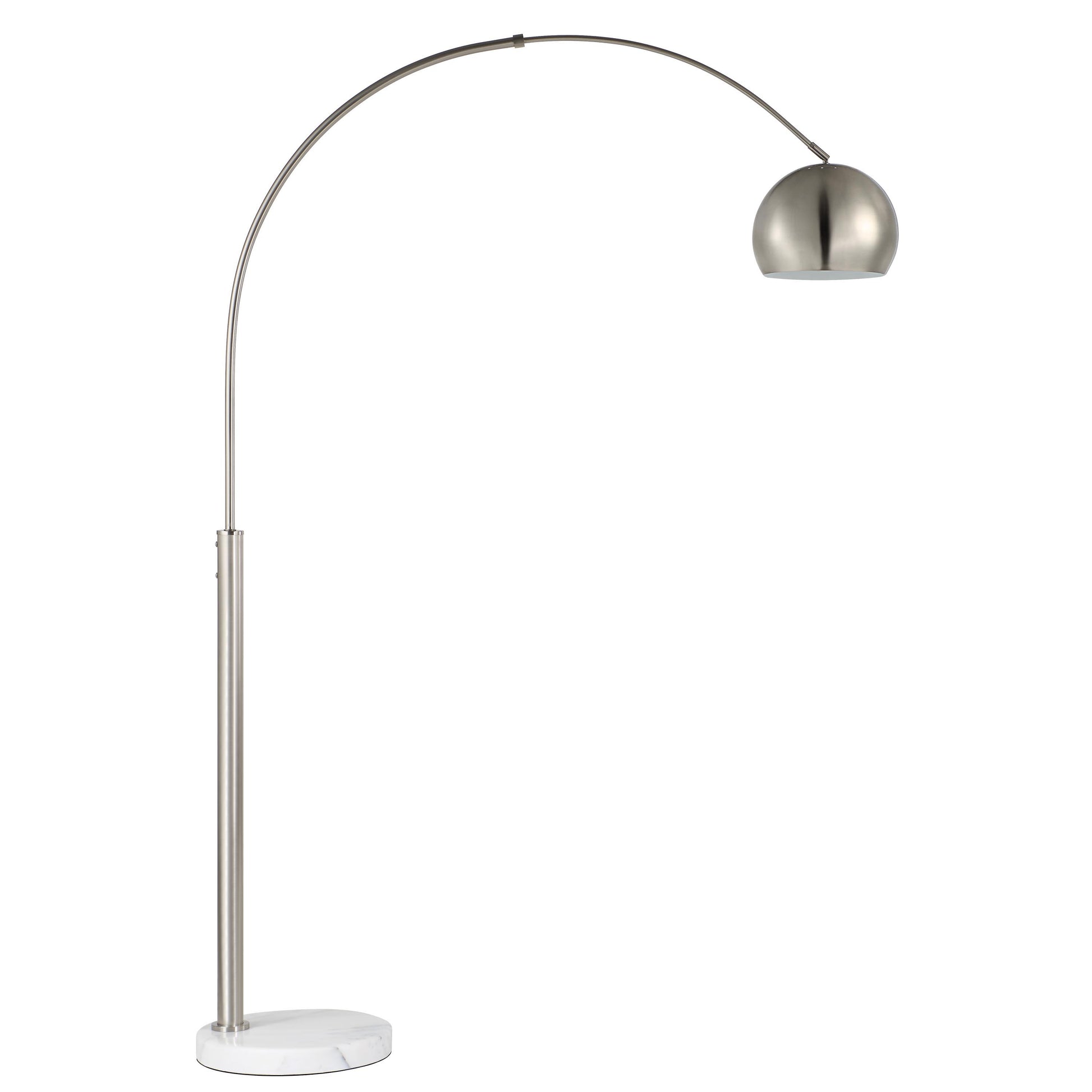 Aglow 77.375" Floor Lamp with Marble Base, Grey-Floor Lamp-DECOROLALA