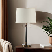 Agrinio 29" Table Lamp, Black/Brass-Table Lamp-DECOROLALA