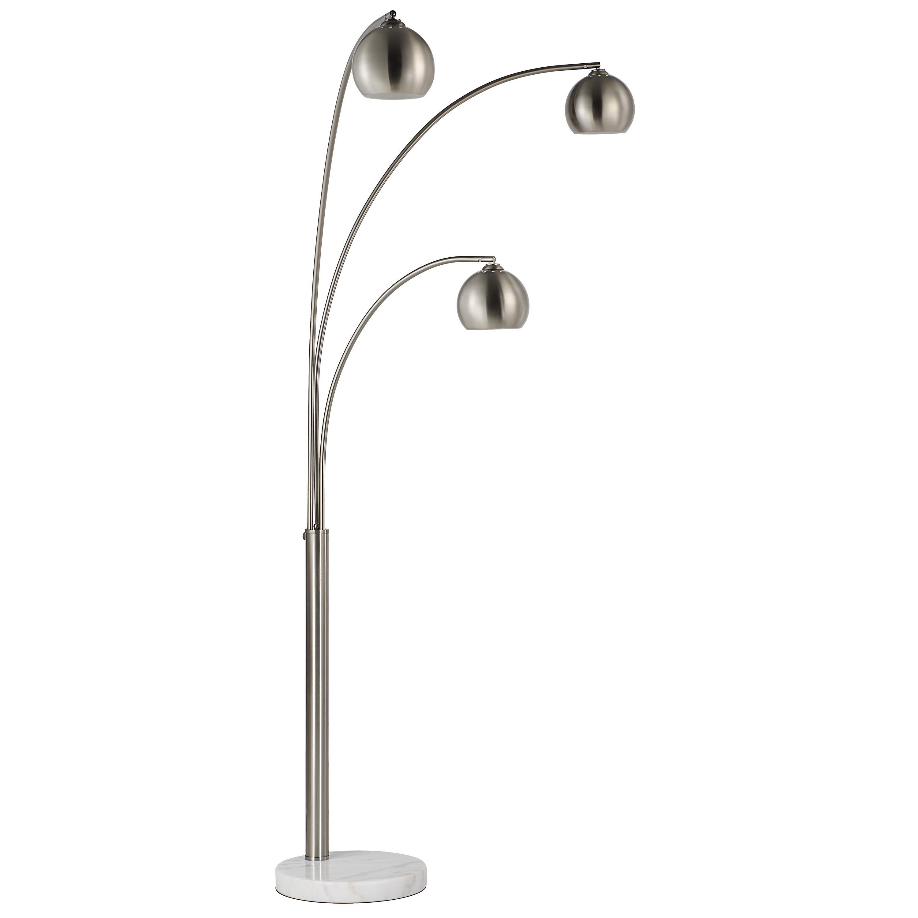 Aguillard 87.5" Floor Lamp with 3 Dome Shades-Floor Lamp-DECOROLALA