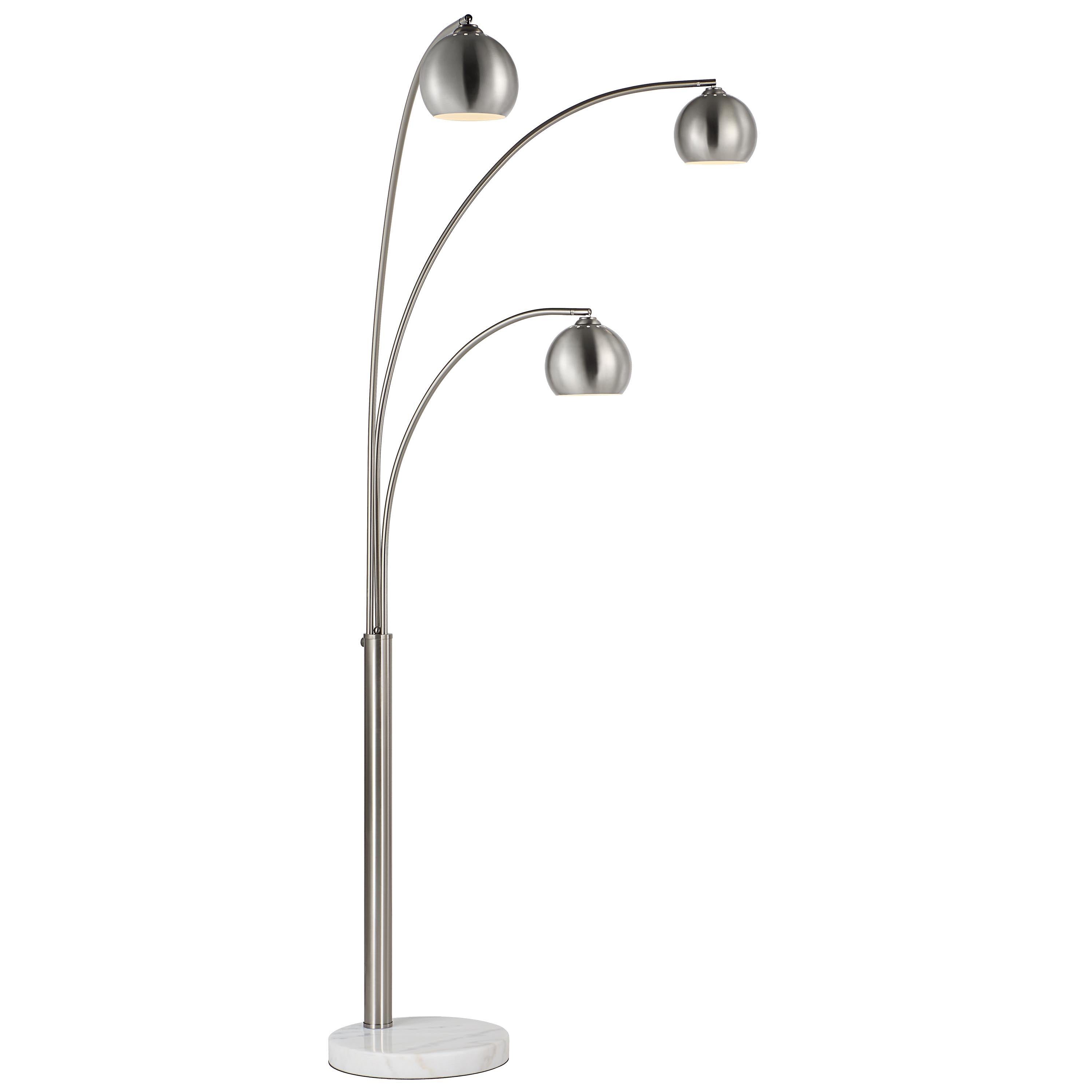 Aguillard 87.5" Floor Lamp with 3 Dome Shades-Floor Lamp-DECOROLALA