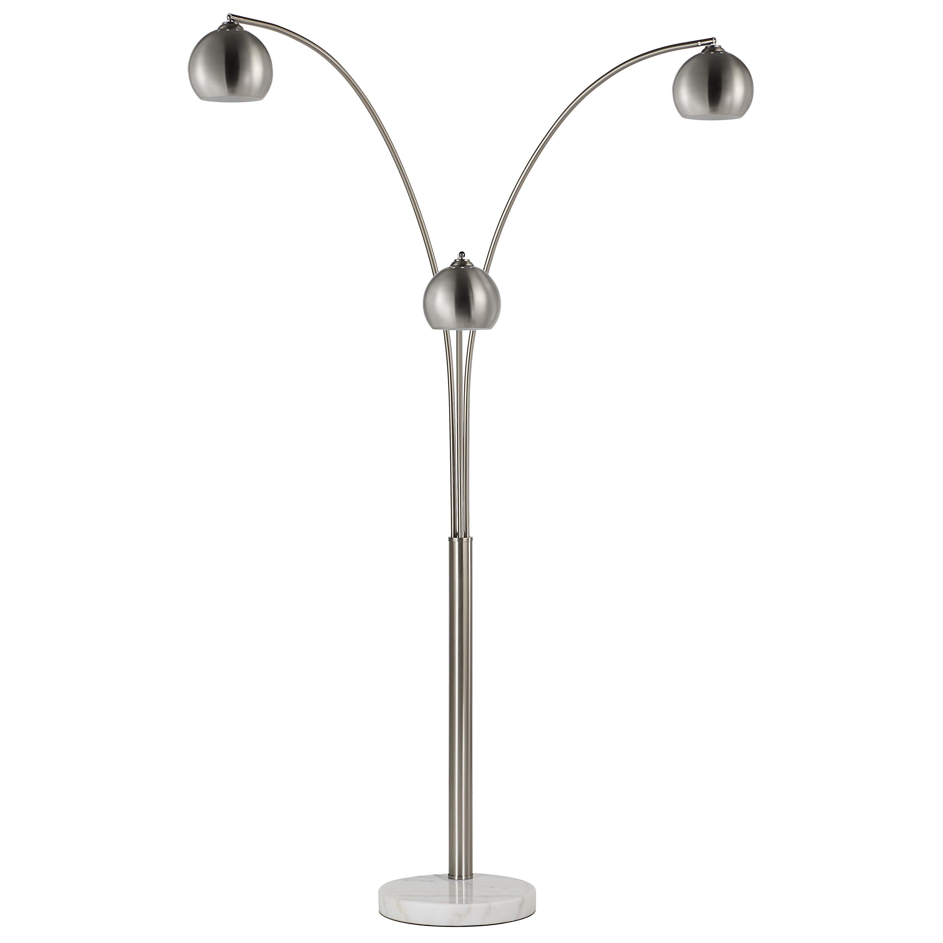 Aguillard 87.5" Floor Lamp with 3 Dome Shades-Floor Lamp-DECOROLALA