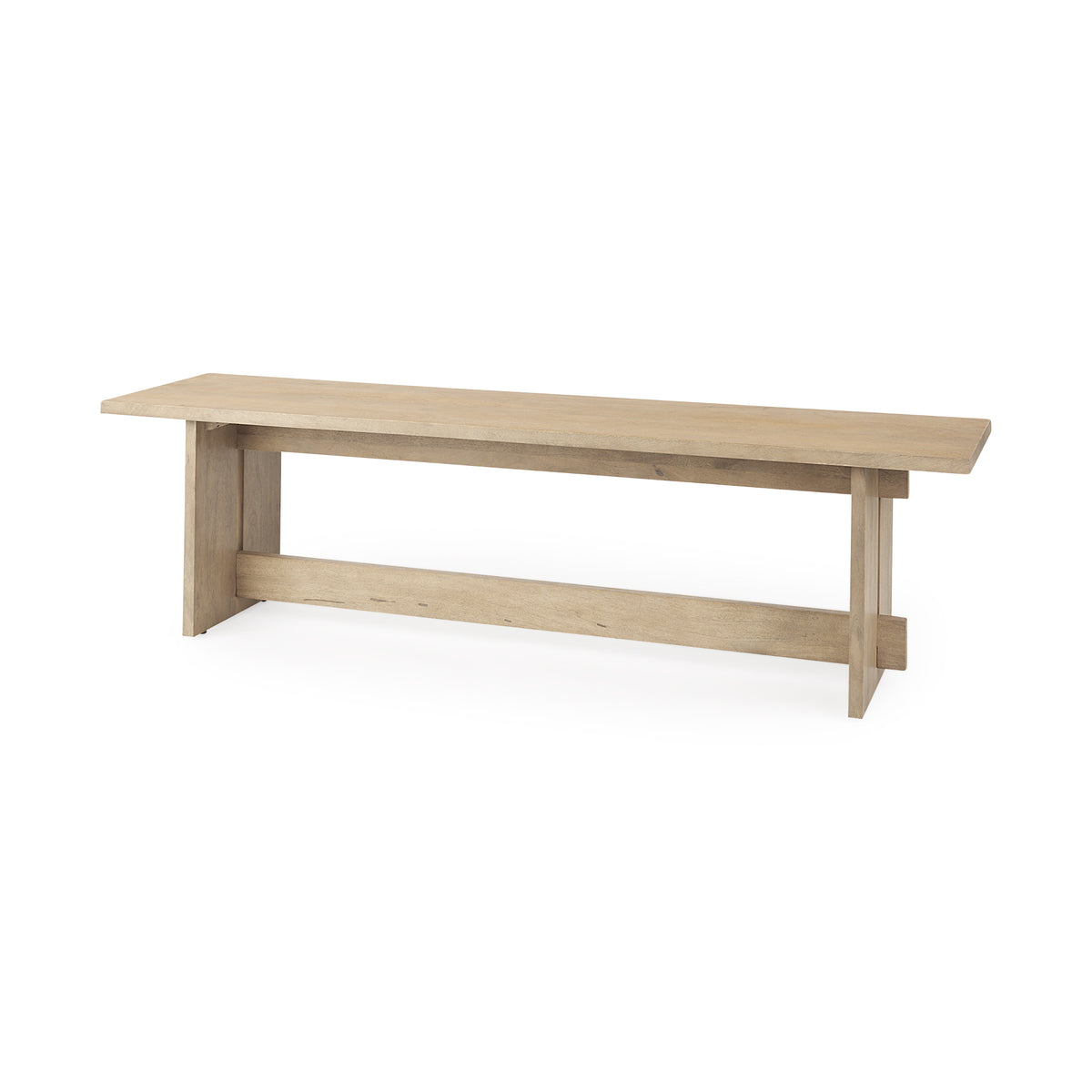 Aida 18H Light Wood Dining Bench-Benches-DECOROLALA