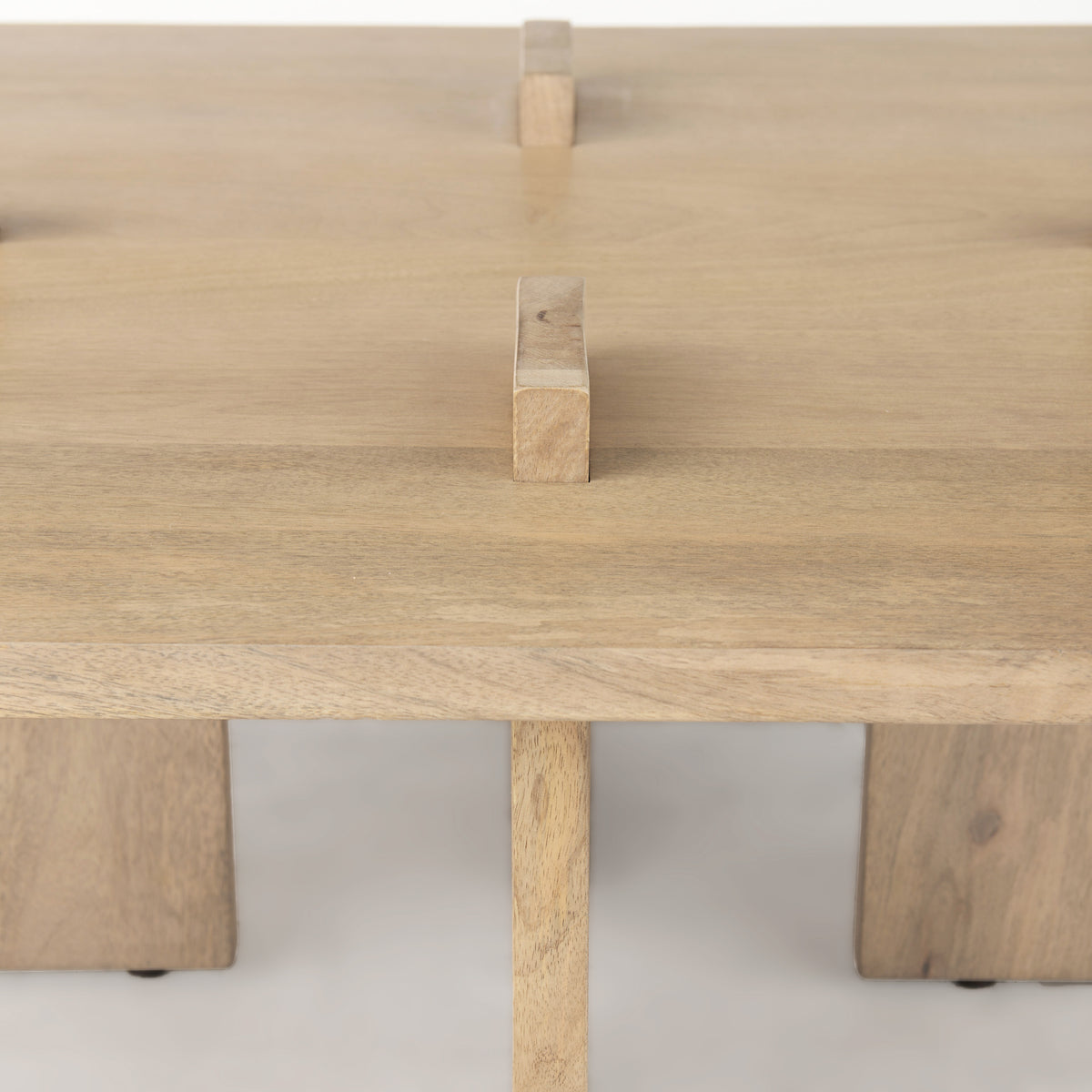 Aida 56 x 34 Rectangular Light Brown Wood Coffee Table-Coffee Tables-DECOROLALA