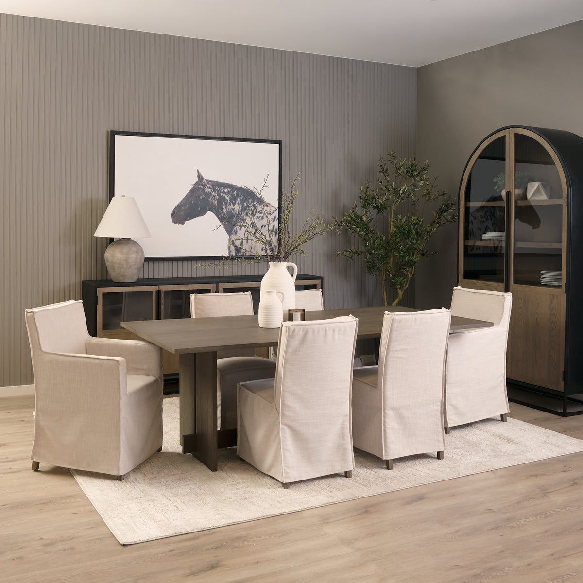 Aida 84"L x 42"W Rectangular Dining Table | Modern | Light Wood | Seats 8-Dining Tables-DECOROLALA