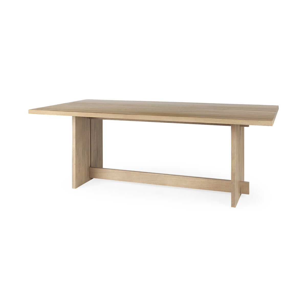 Aida 84"L x 42"W Rectangular Dining Table | Modern | Light Wood | Seats 8-Dining Tables-DECOROLALA