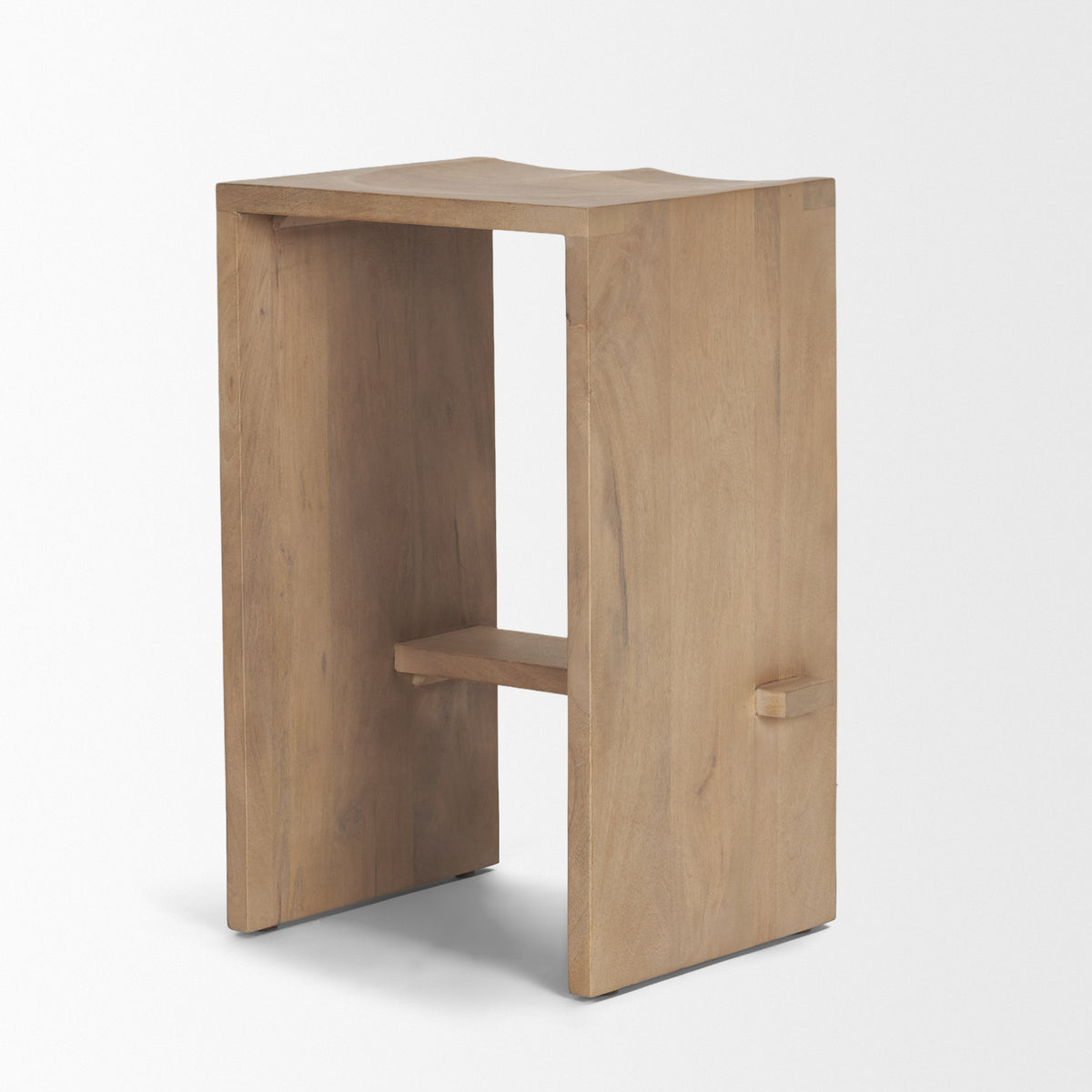 Aida 26" Seat Height Light Wood Counter Stool-Bar Stools-DECOROLALA