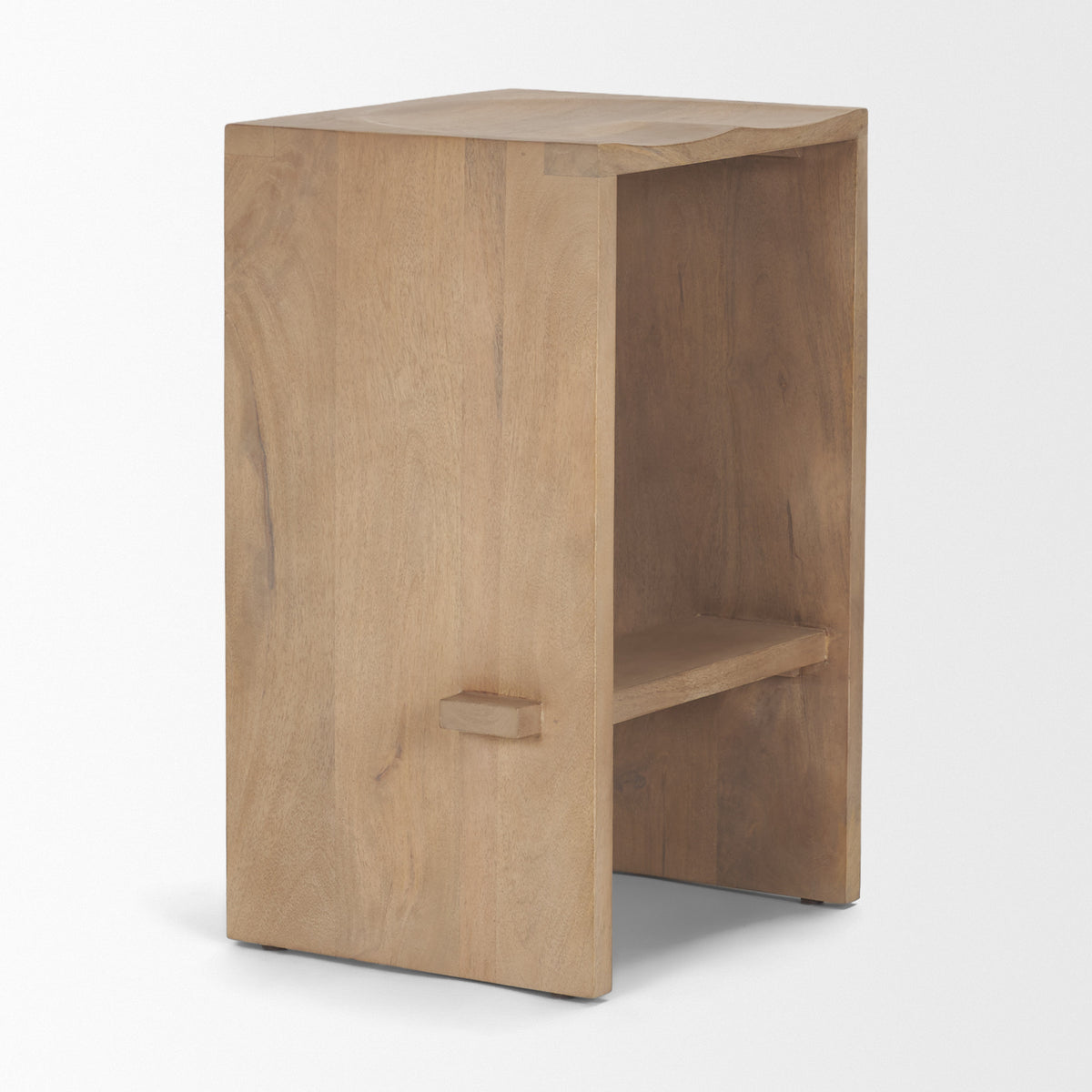 Aida 26" Seat Height Light Wood Counter Stool-Bar Stools-DECOROLALA