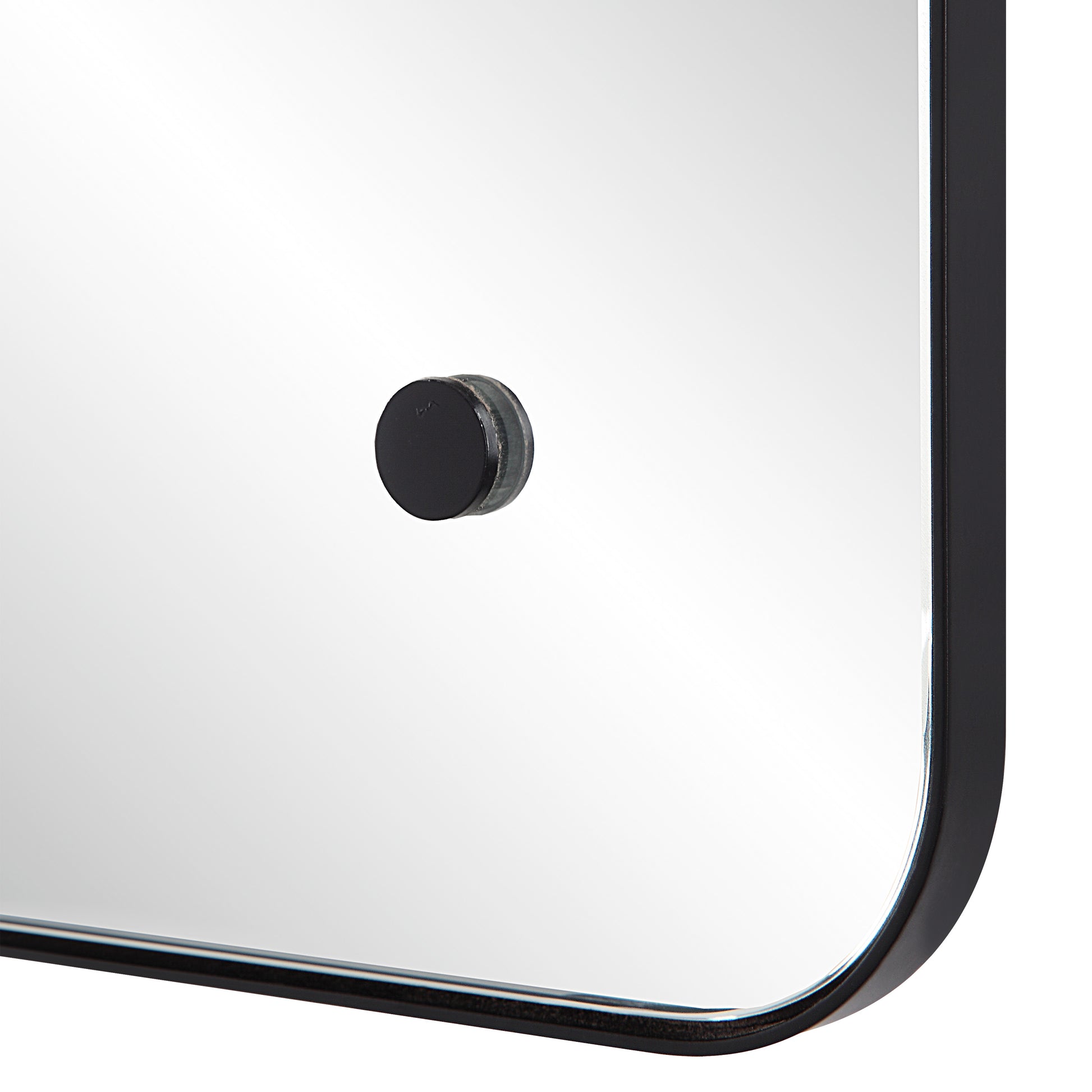 Aine 36" Tall Rectangular Mirror, Matte Black-Mirror-DECOROLALA