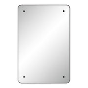 Aine 36" Tall Rectangular Mirror, Matte Black-Mirror-DECOROLALA
