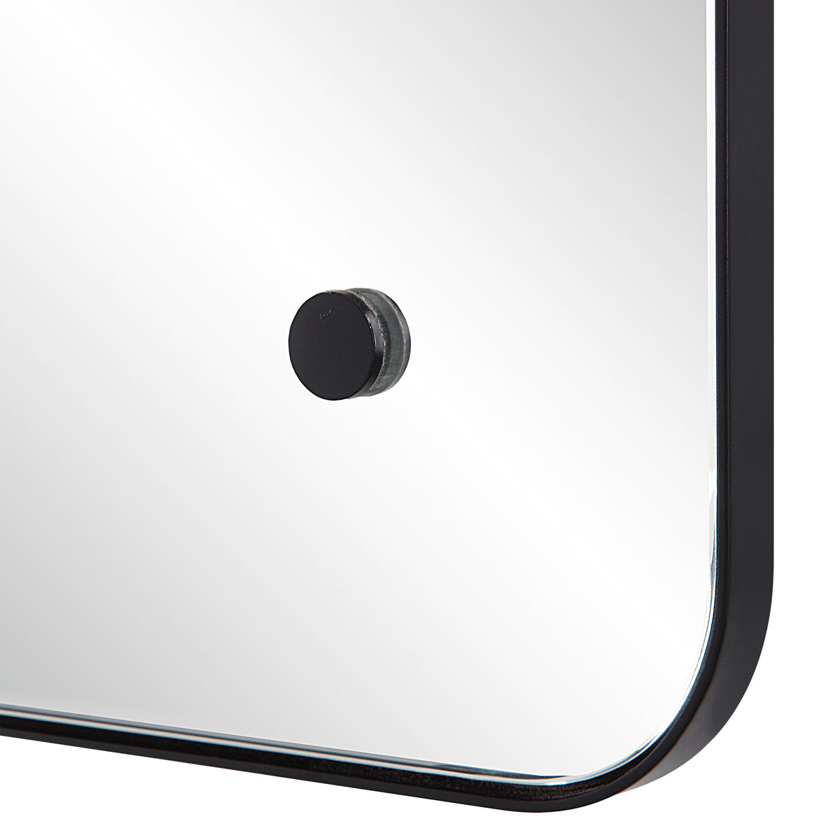 Aine 36" Tall Rectangular Mirror, Matte Black-Mirrors-DECOROLALA