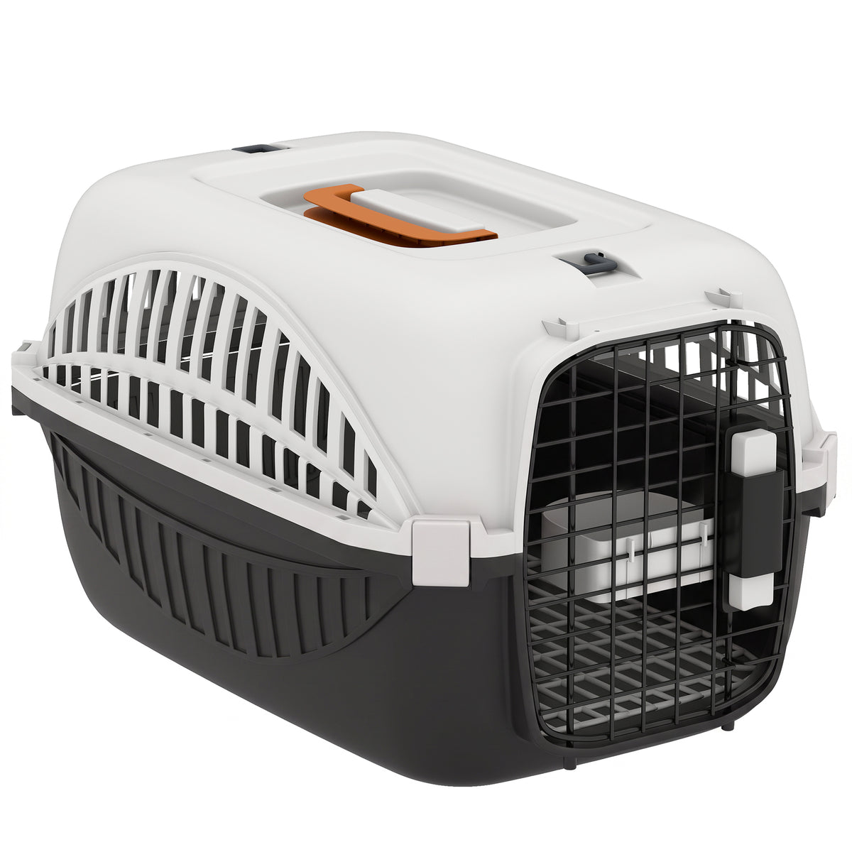 Airline Approved Hard-Sided Pet Carrier with Water Bowl - Black-Dogs-DECOROLALA