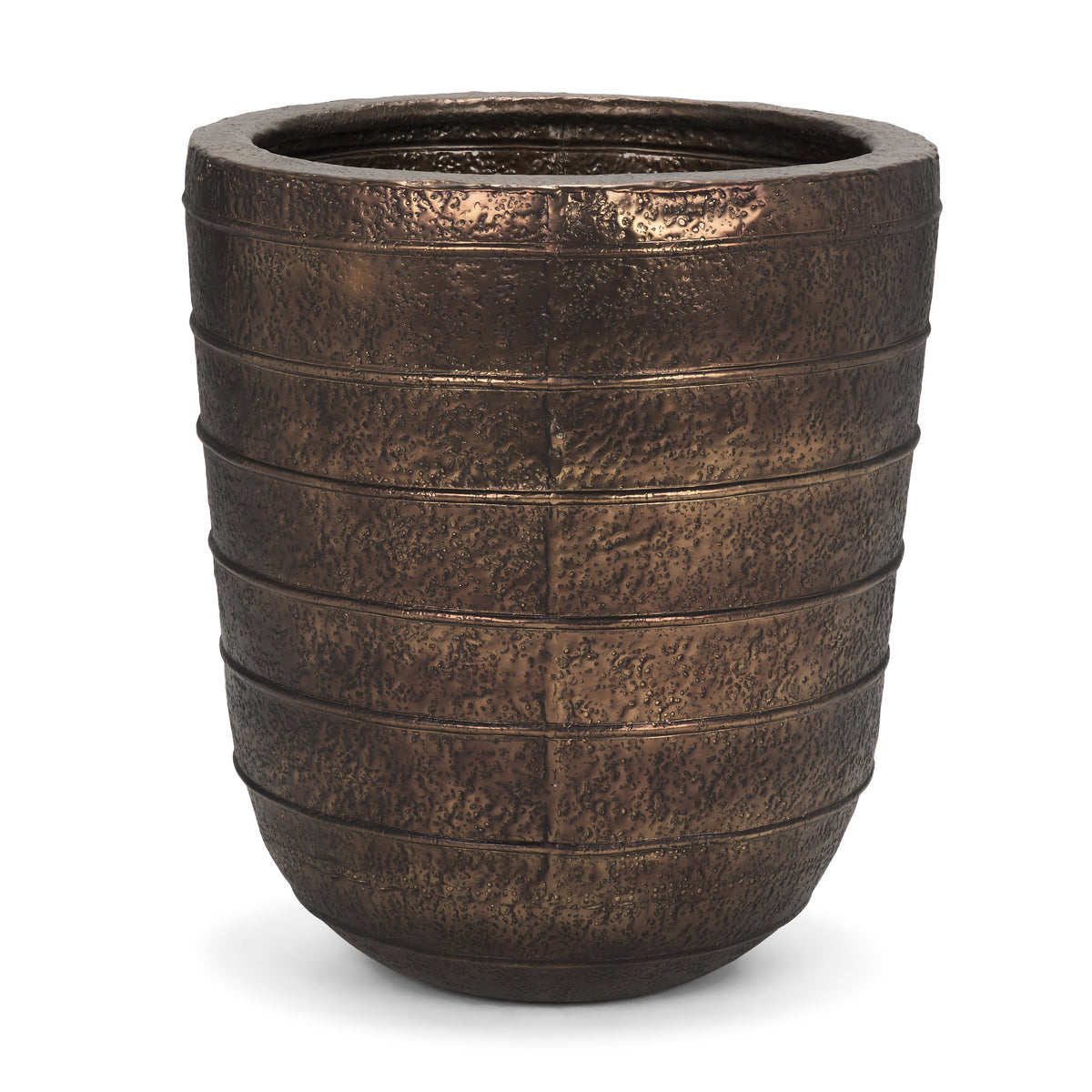 Aivana Extra Large Antiqued Gold Metal Floor Vase-Vase-DECOROLALA