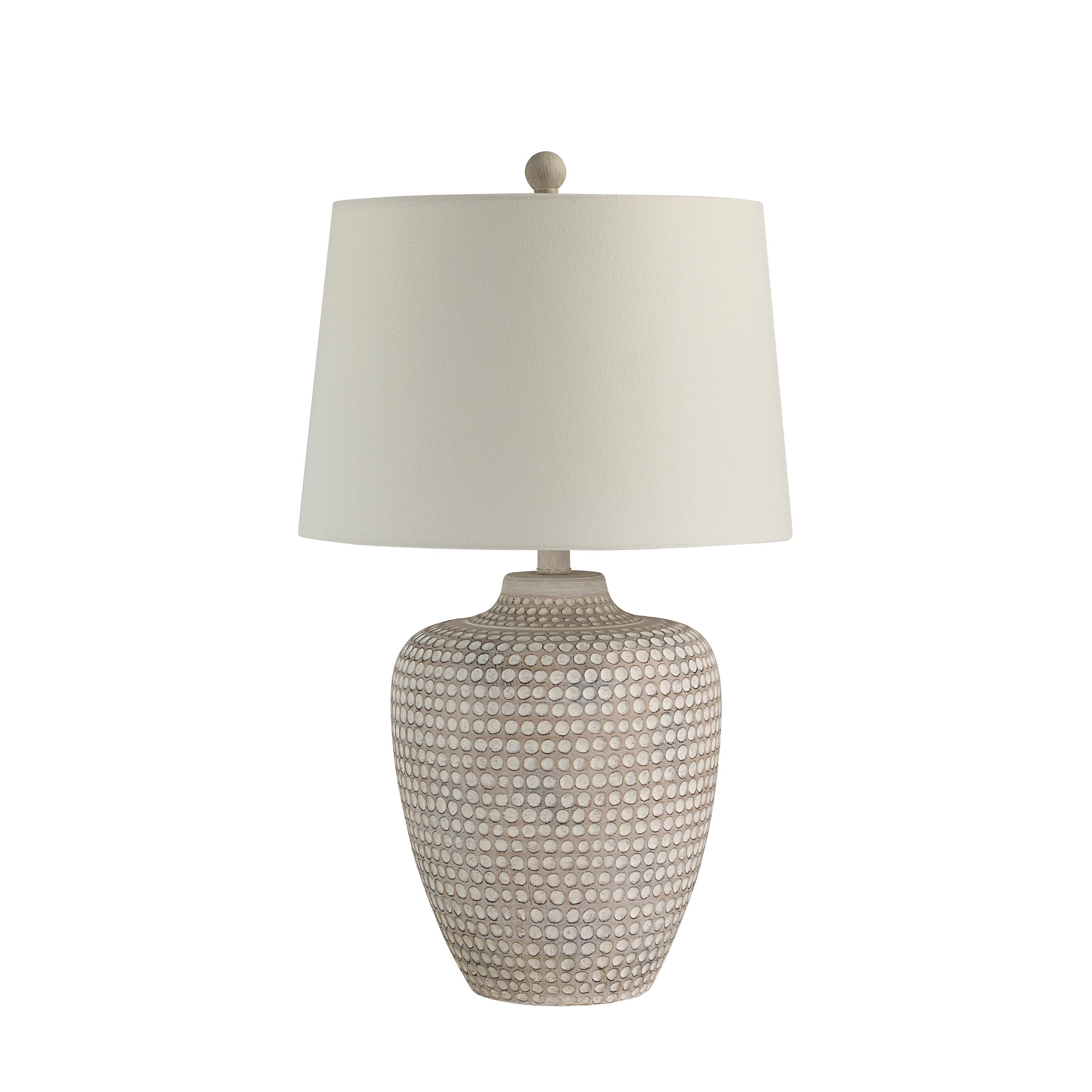 Albacete 25" Table Lamp, Cream-Table Lamp-DECOROLALA