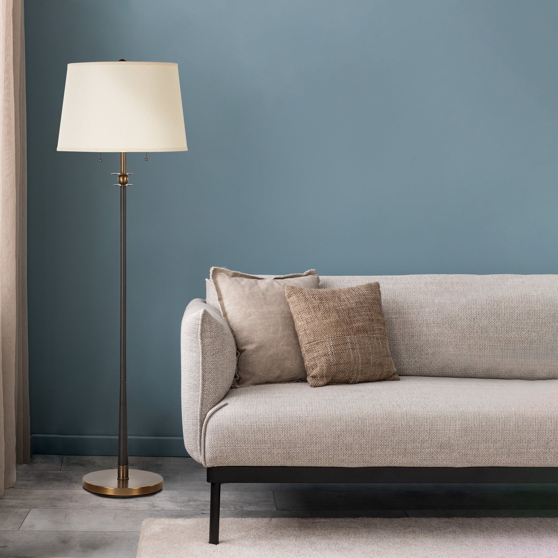 Alban 59" Height Floor Lamp, Black-Floor Lamp-DECOROLALA