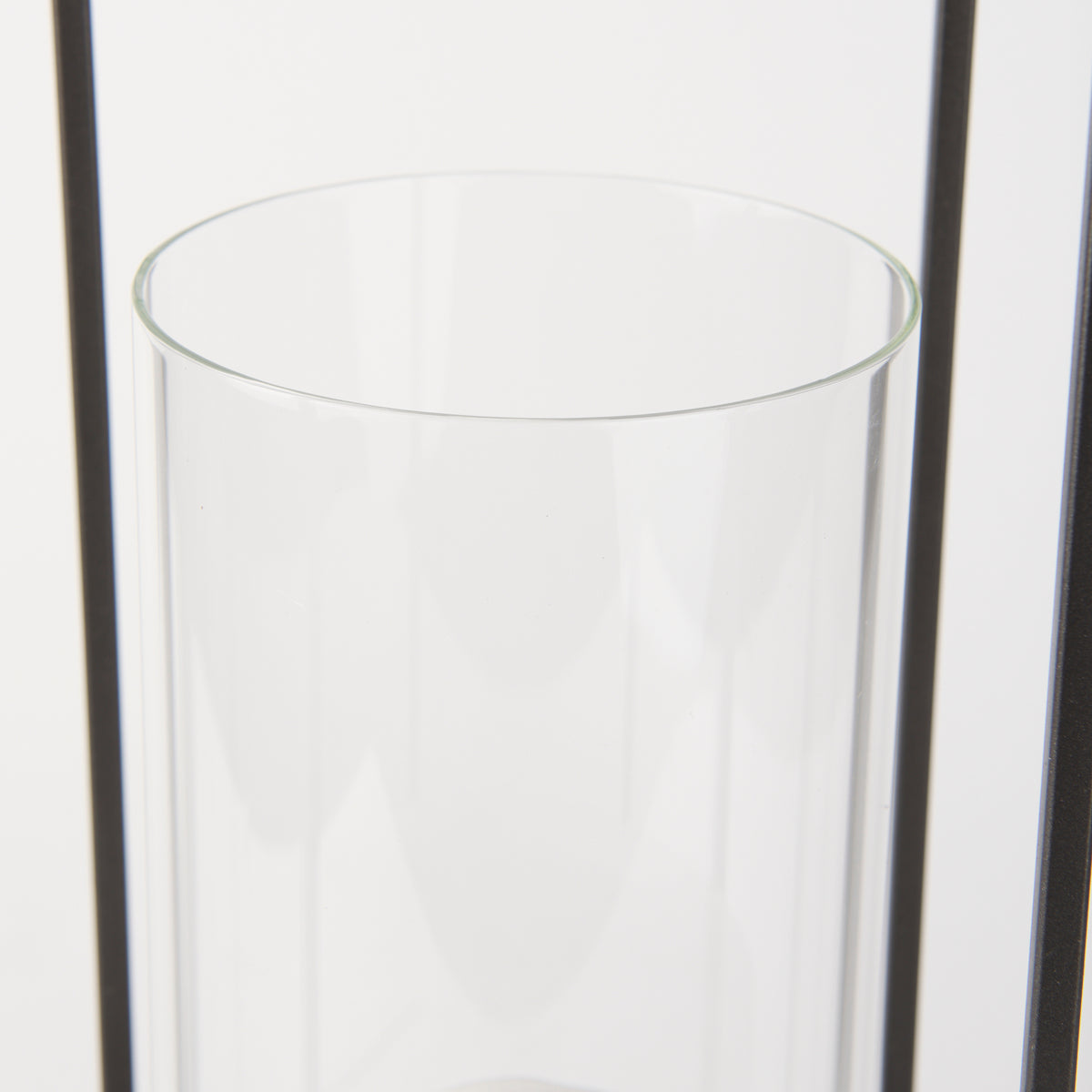 Albus I Large Black Metal Rectangular Table Candle Holder-Table Candle Holders-DECOROLALA