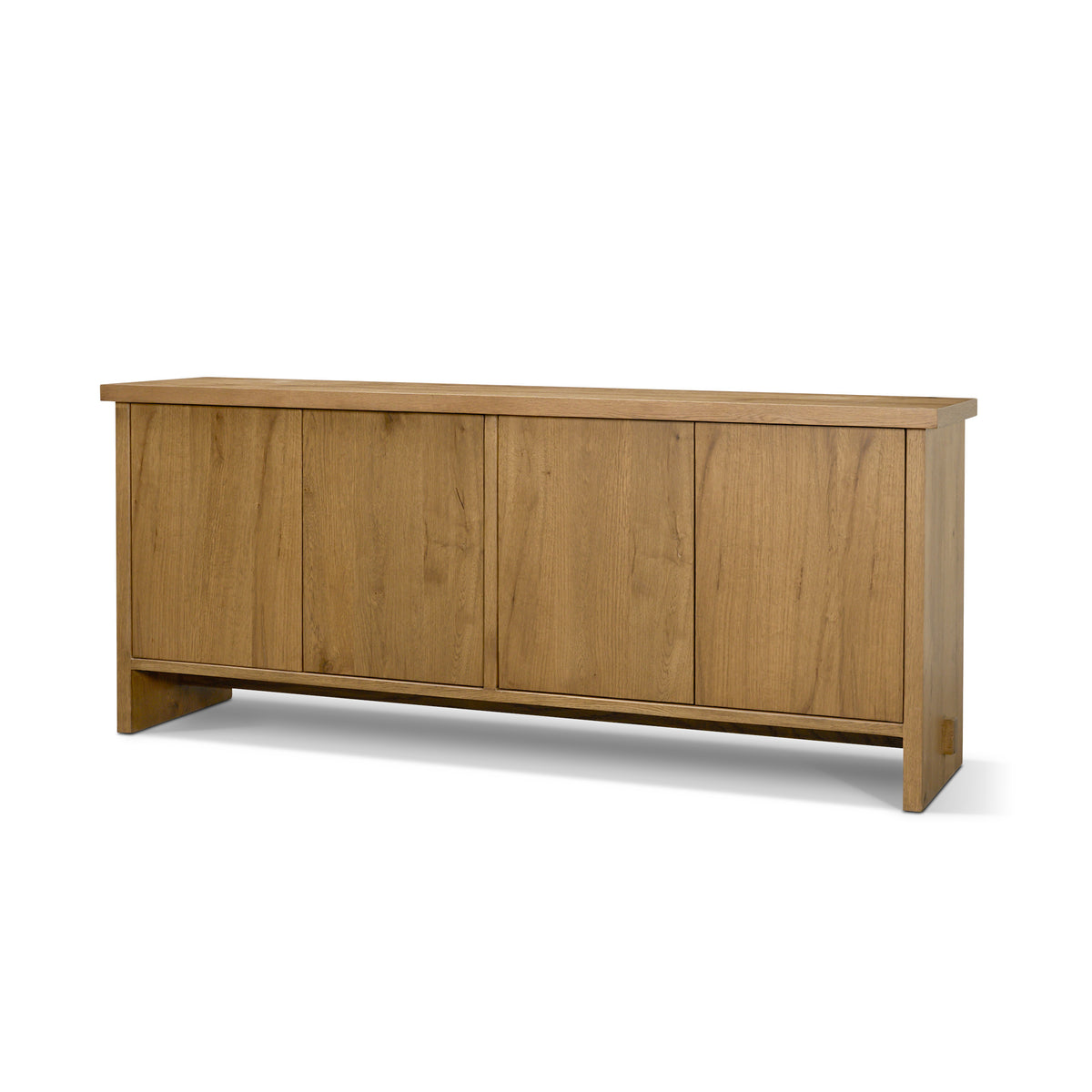 Alcott Brown Wood 4 Door Closed Sideboard-Sideboards & Buffets-DECOROLALA