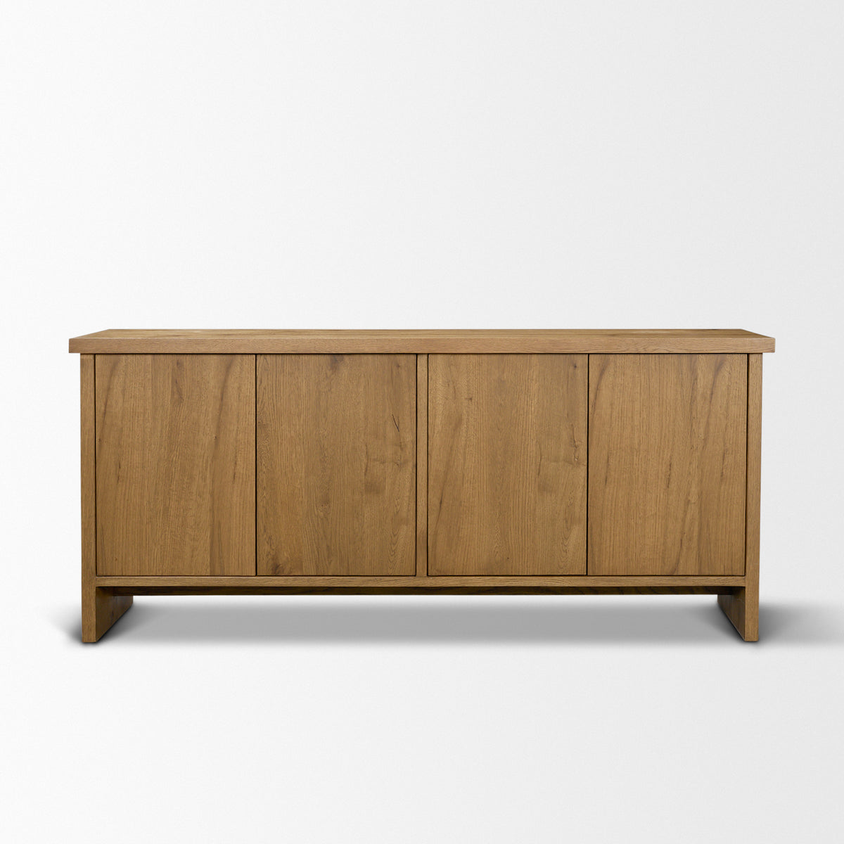 Alcott Brown Wood 4 Door Closed Sideboard-Sideboards & Buffets-DECOROLALA