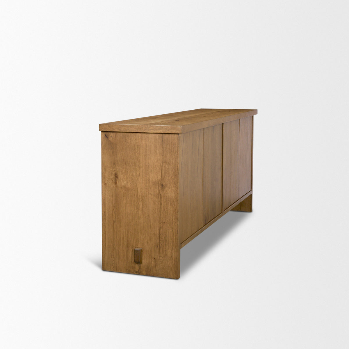 Alcott Brown Wood 4 Door Closed Sideboard-Sideboards & Buffets-DECOROLALA