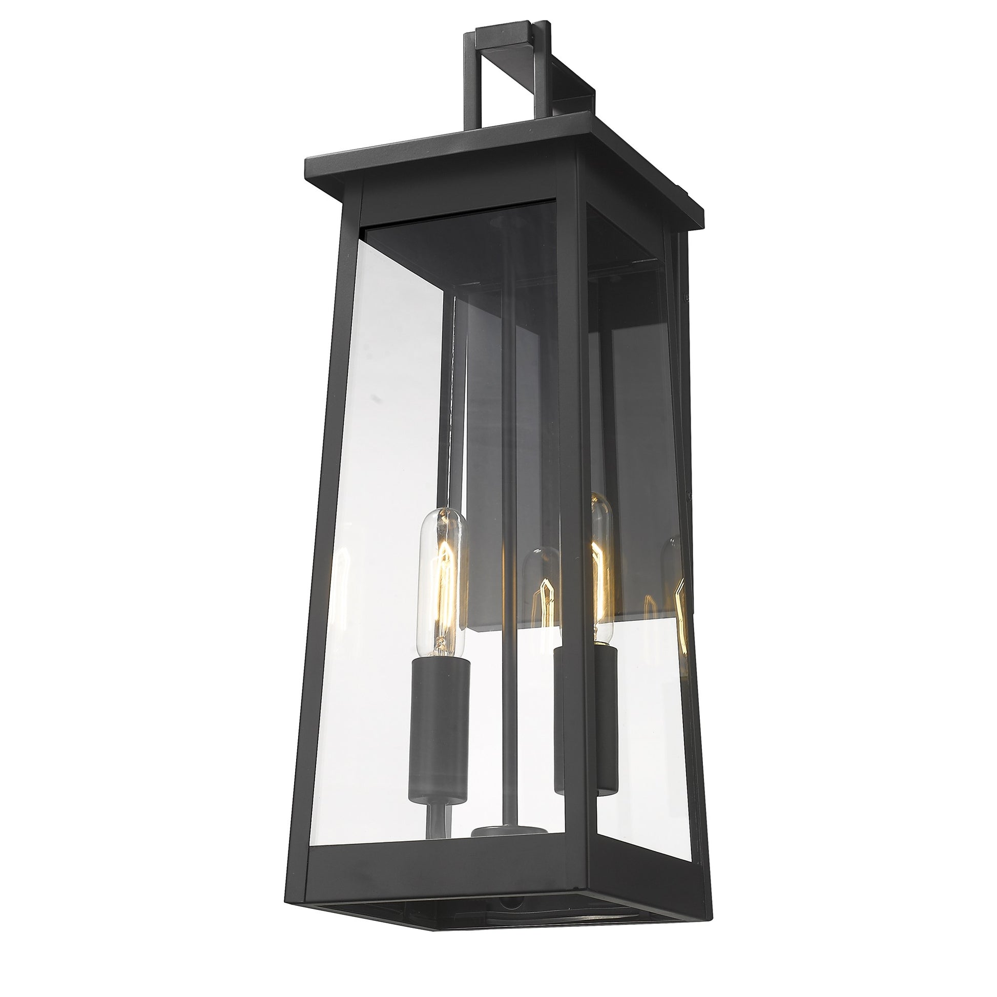 Alden 2-Light Matte Black Wall Light-Outdoor Lighting-DECOROLALA