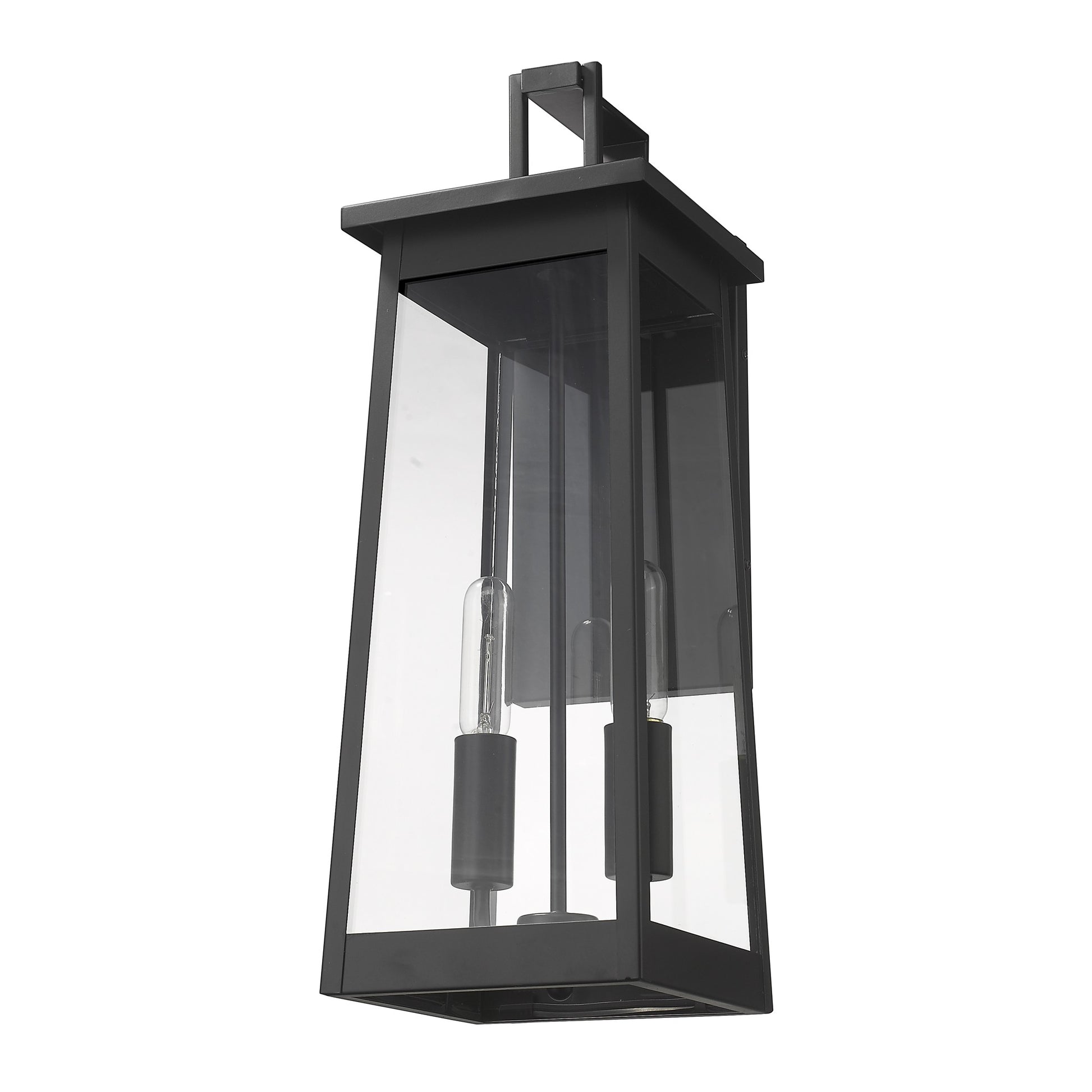 Alden 2-Light Matte Black Wall Light-Outdoor Lighting-DECOROLALA