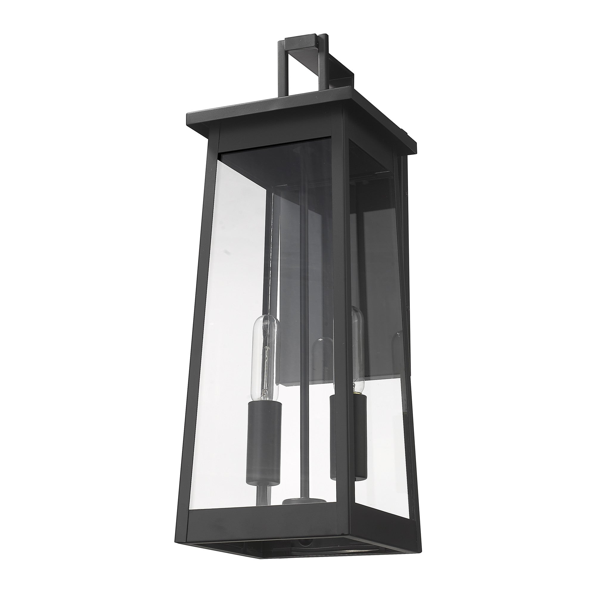 Alden 2-Light Matte Black Wall Light-Outdoor Lighting-DECOROLALA
