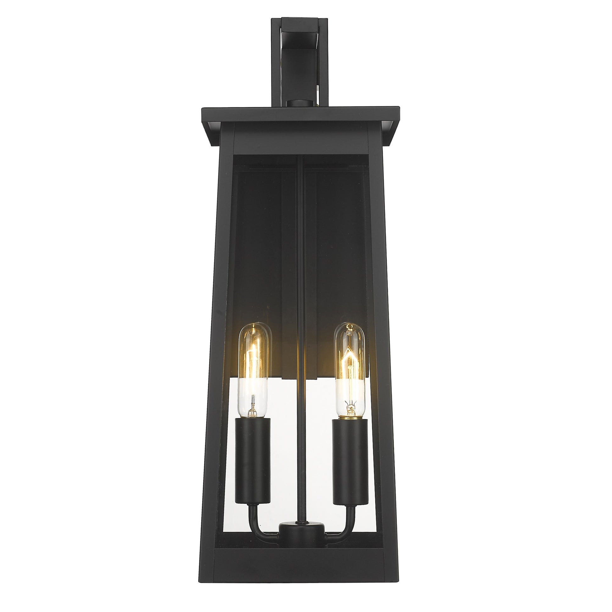 Alden 2-Light Matte Black Wall Light-Outdoor Lighting-DECOROLALA