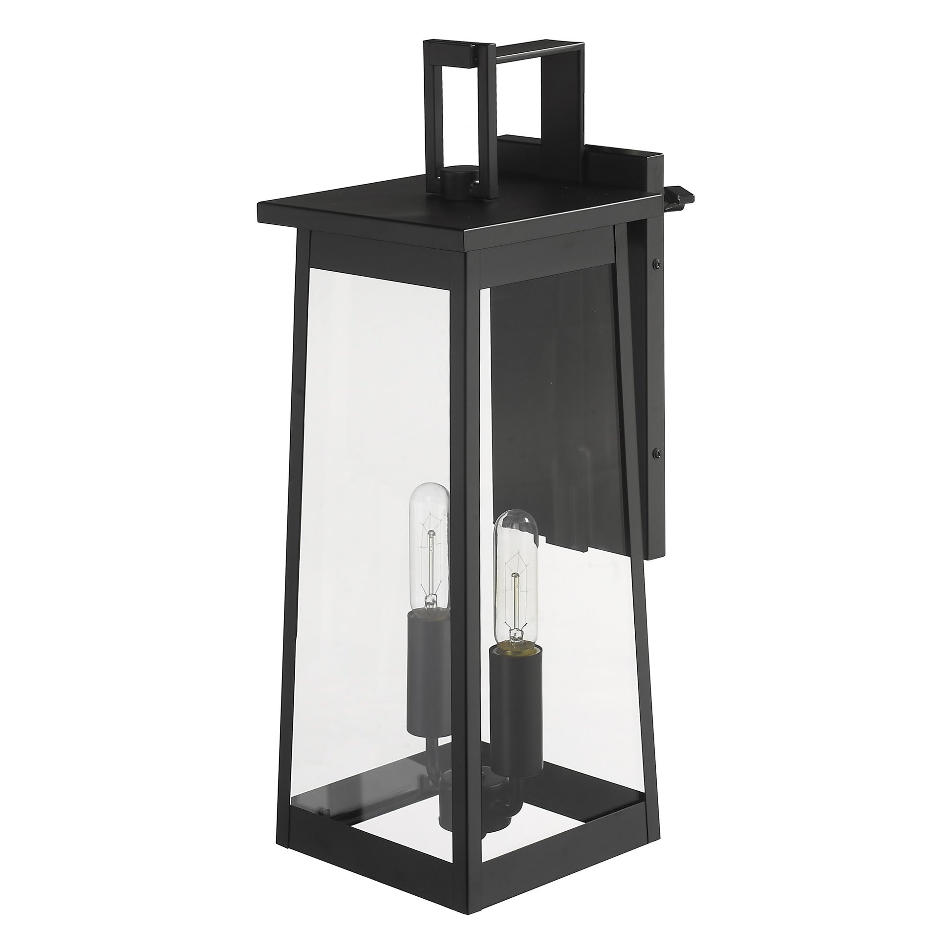Alden 2-Light Matte Black Wall Light-Outdoor Lighting-DECOROLALA