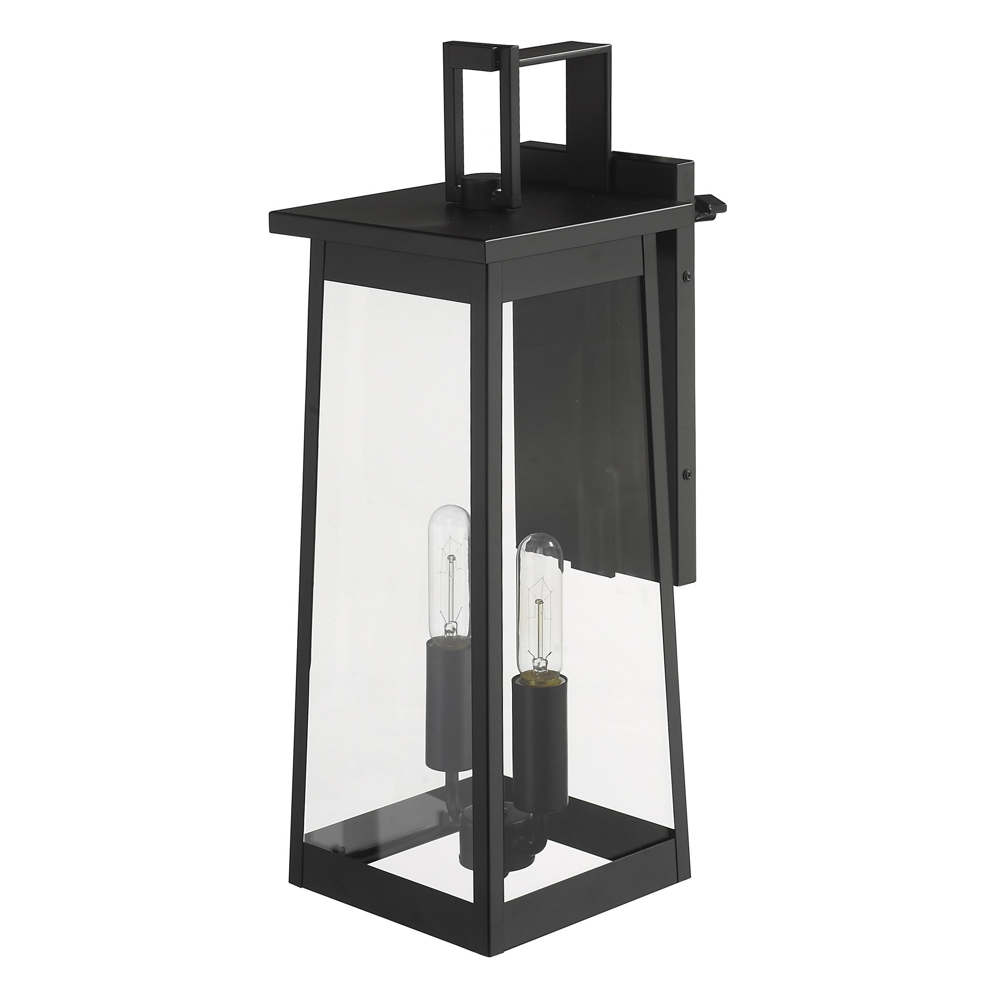 Alden 2-Light Matte Black Wall Light-Outdoor Lighting-DECOROLALA