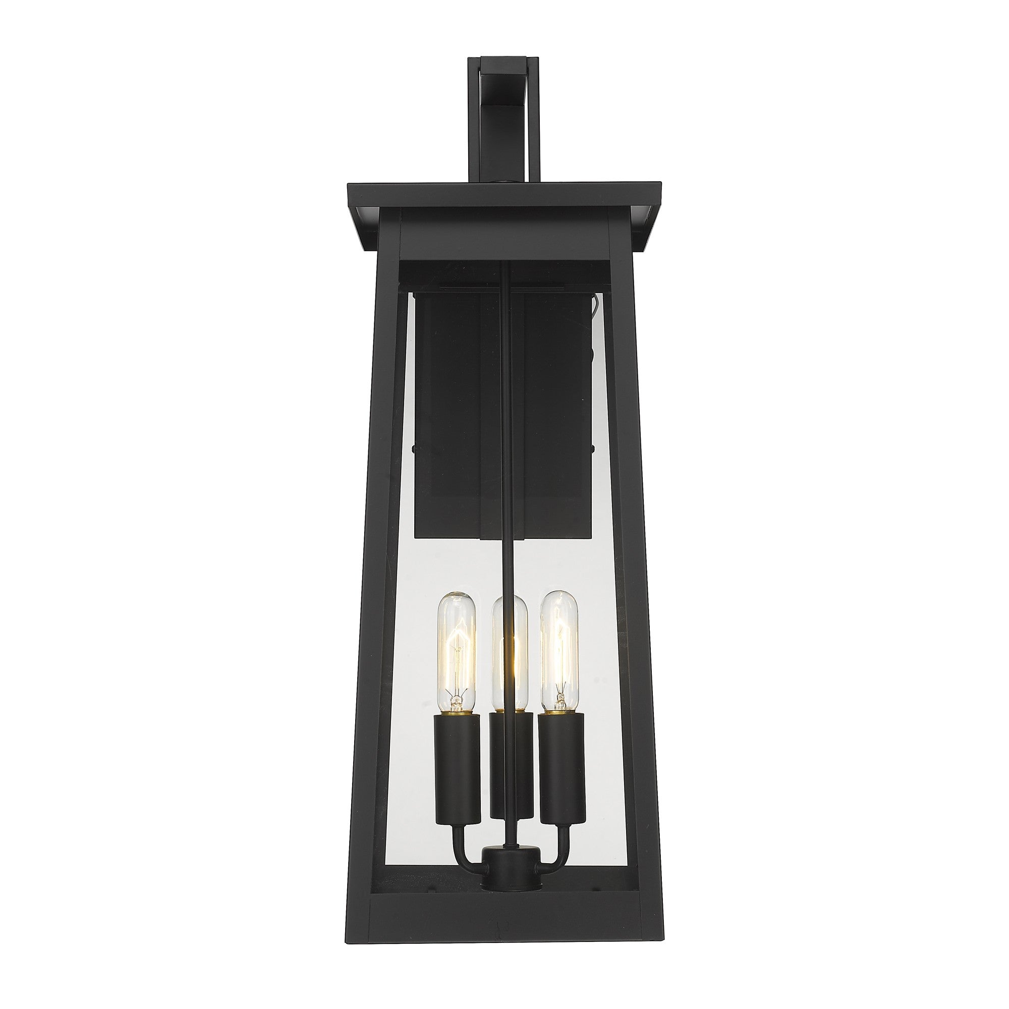 Alden 3-Light Matte Black Wall Light-Outdoor Lighting-DECOROLALA