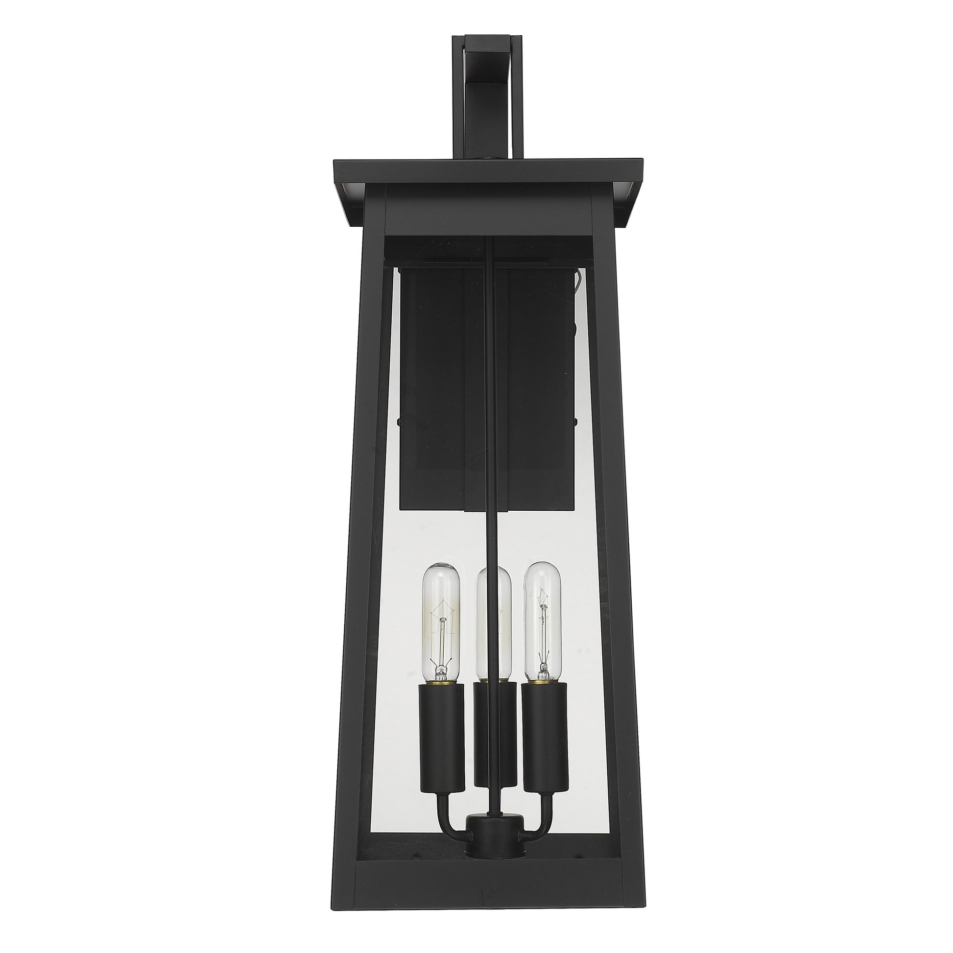 Alden 3-Light Matte Black Wall Light-Outdoor Lighting-DECOROLALA