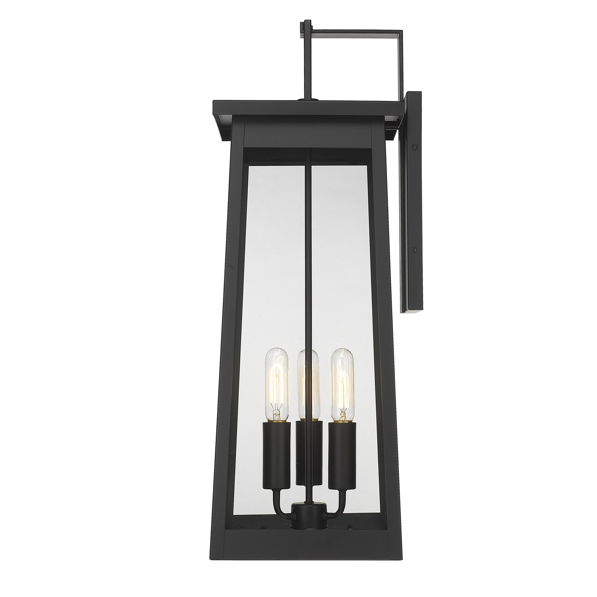 Alden 3-Light Matte Black Wall Light-Outdoor Lighting-DECOROLALA