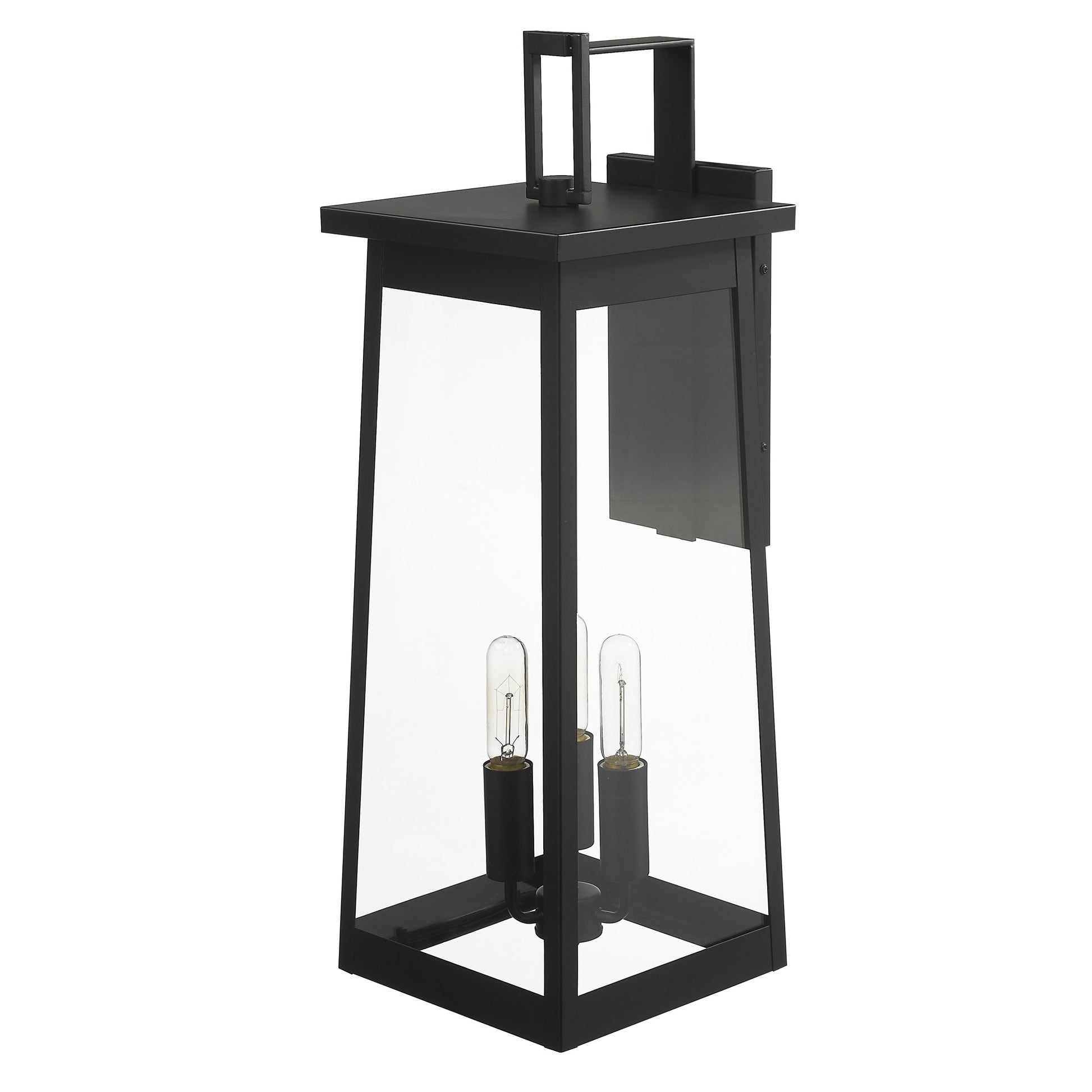 Alden 3-Light Matte Black Wall Light-Outdoor Lighting-DECOROLALA
