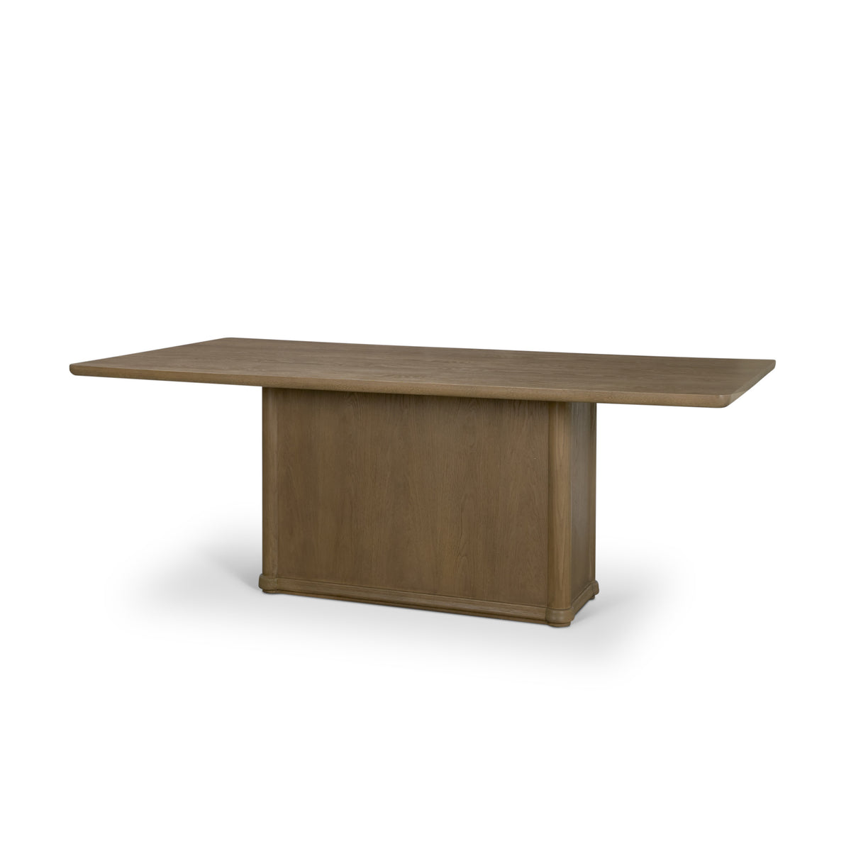 Alden 84"L x 40"W Rectangular Pedestal Dining Table | Modern | Brown Wood | Seats 8-Dining Tables-DECOROLALA