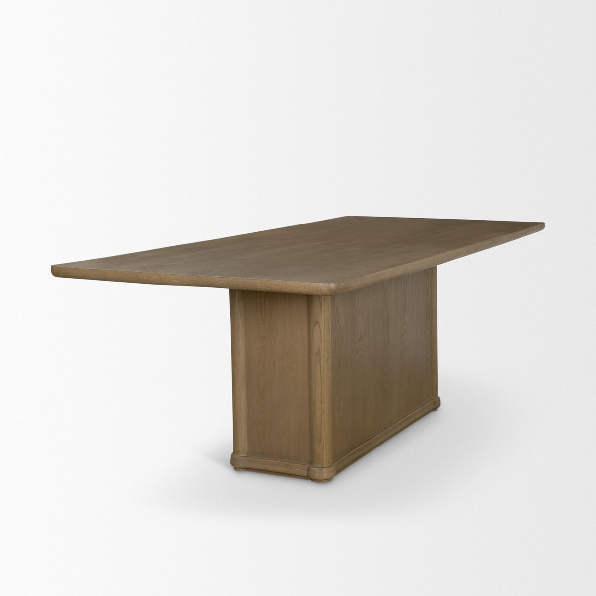 Alden 84"L x 40"W Rectangular Pedestal Dining Table | Modern | Brown Wood | Seats 8-Dining Tables-DECOROLALA