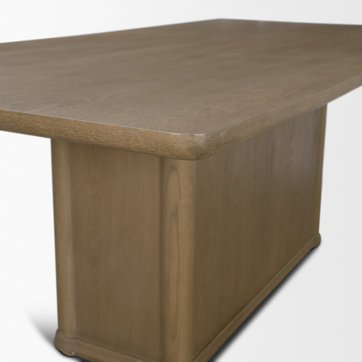 Alden 84"L x 40"W Rectangular Pedestal Dining Table | Modern | Brown Wood | Seats 8-Dining Tables-DECOROLALA