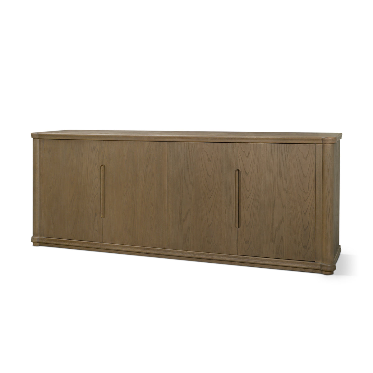 Alden Medium Brown Wood 4-Door Closed Sideboard-Sideboards & Buffets-DECOROLALA