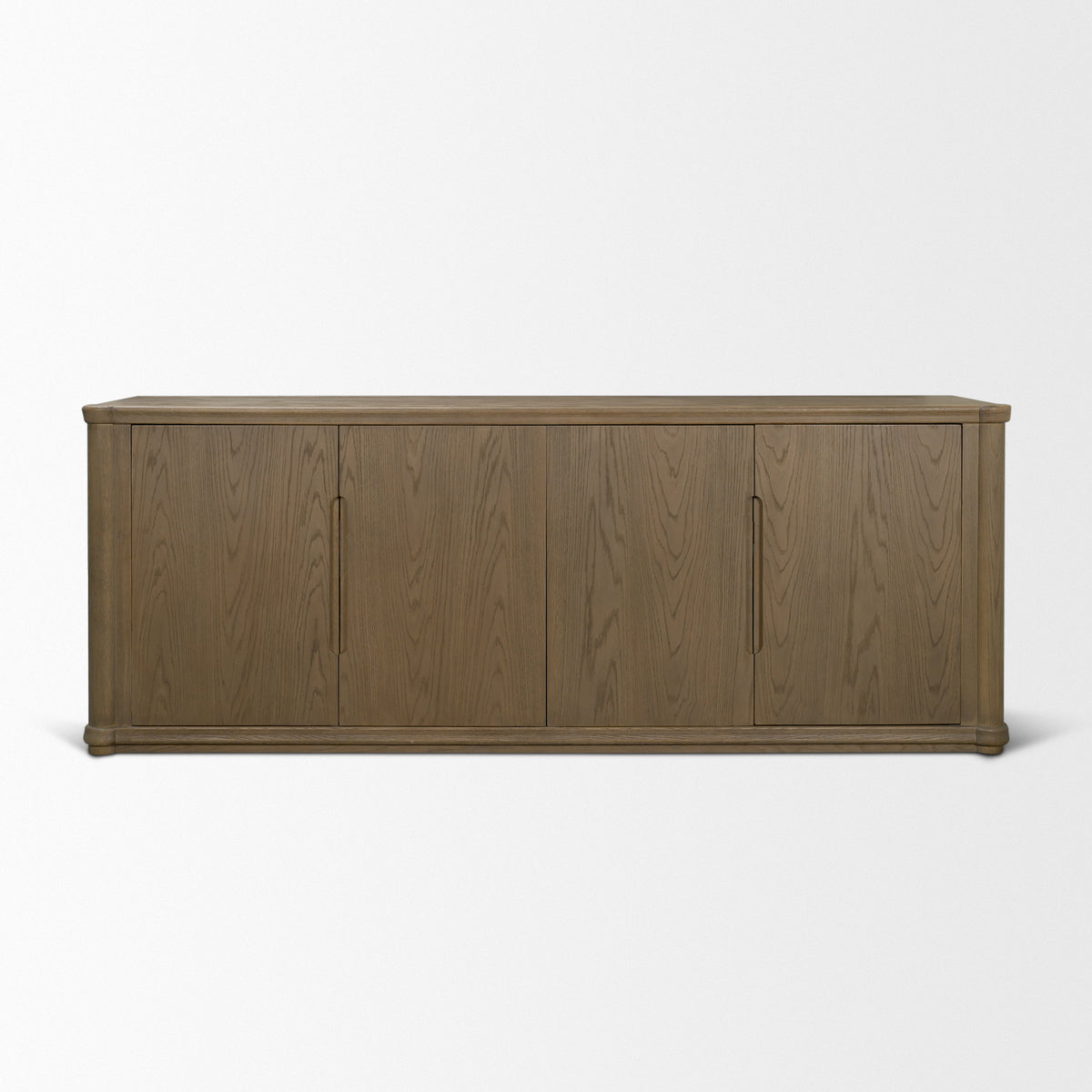 Alden Medium Brown Wood 4-Door Closed Sideboard-Sideboards & Buffets-DECOROLALA