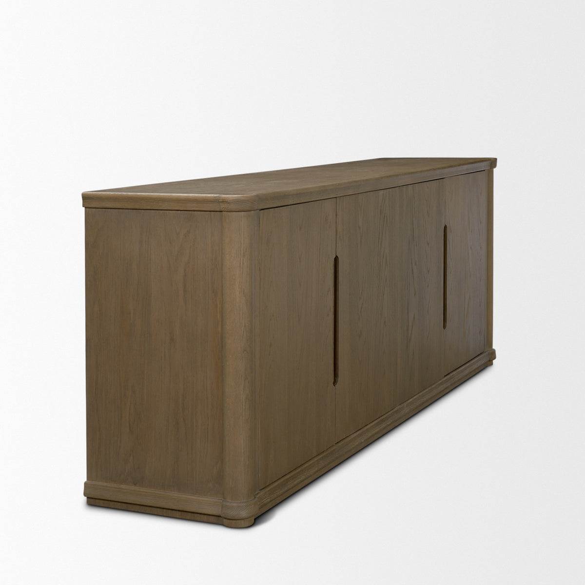 Alden Medium Brown Wood 4-Door Closed Sideboard-Sideboards & Buffets-DECOROLALA